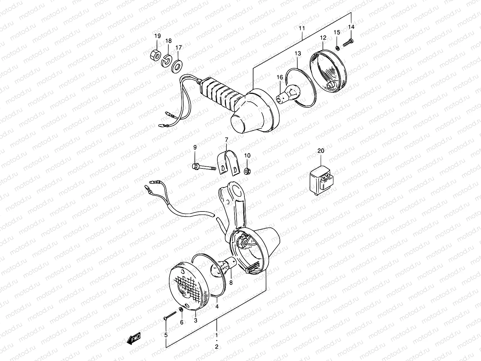 16A - TURN SIGNAL LAMP (MODEL R)