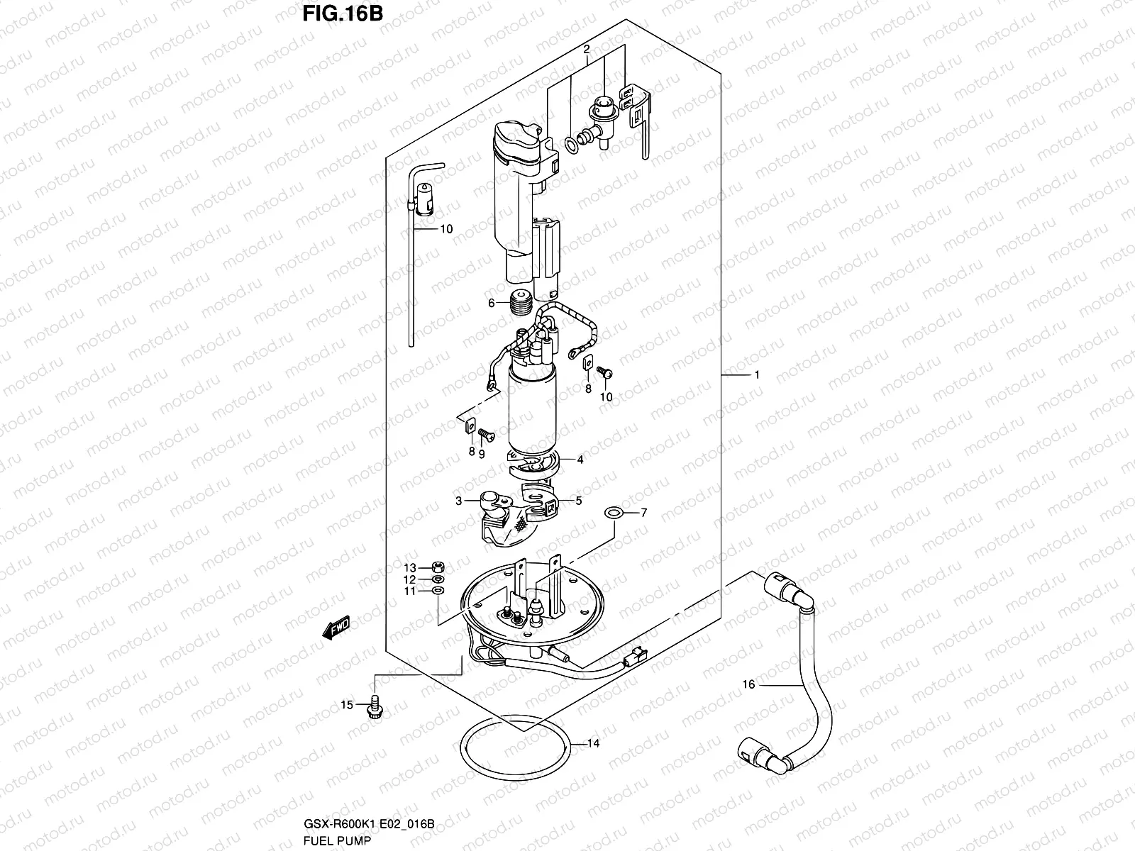 16B - FUEL PUMP (MODEL K3)