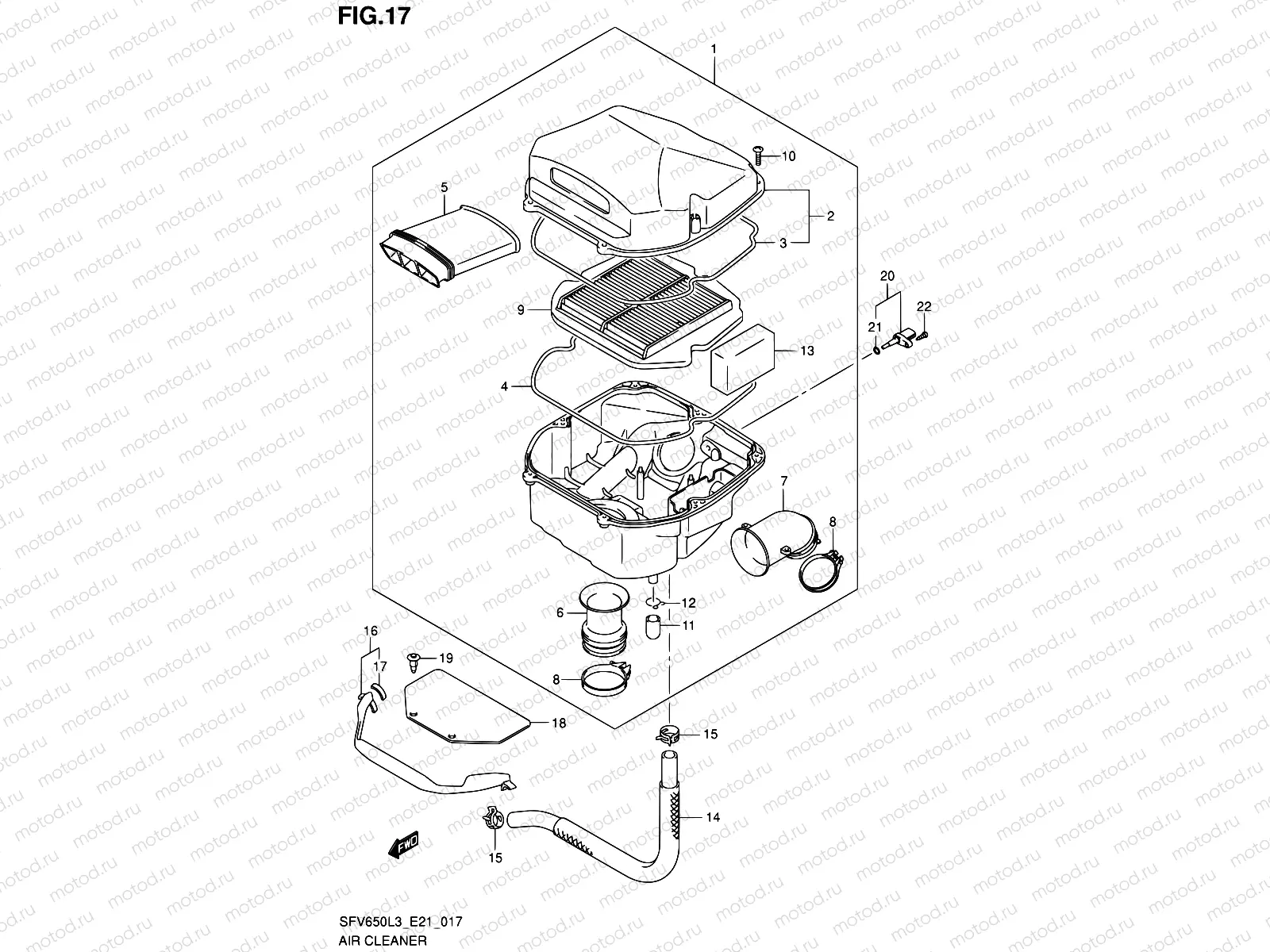 17 - AIR CLEANER (SFV650L3 E21)
