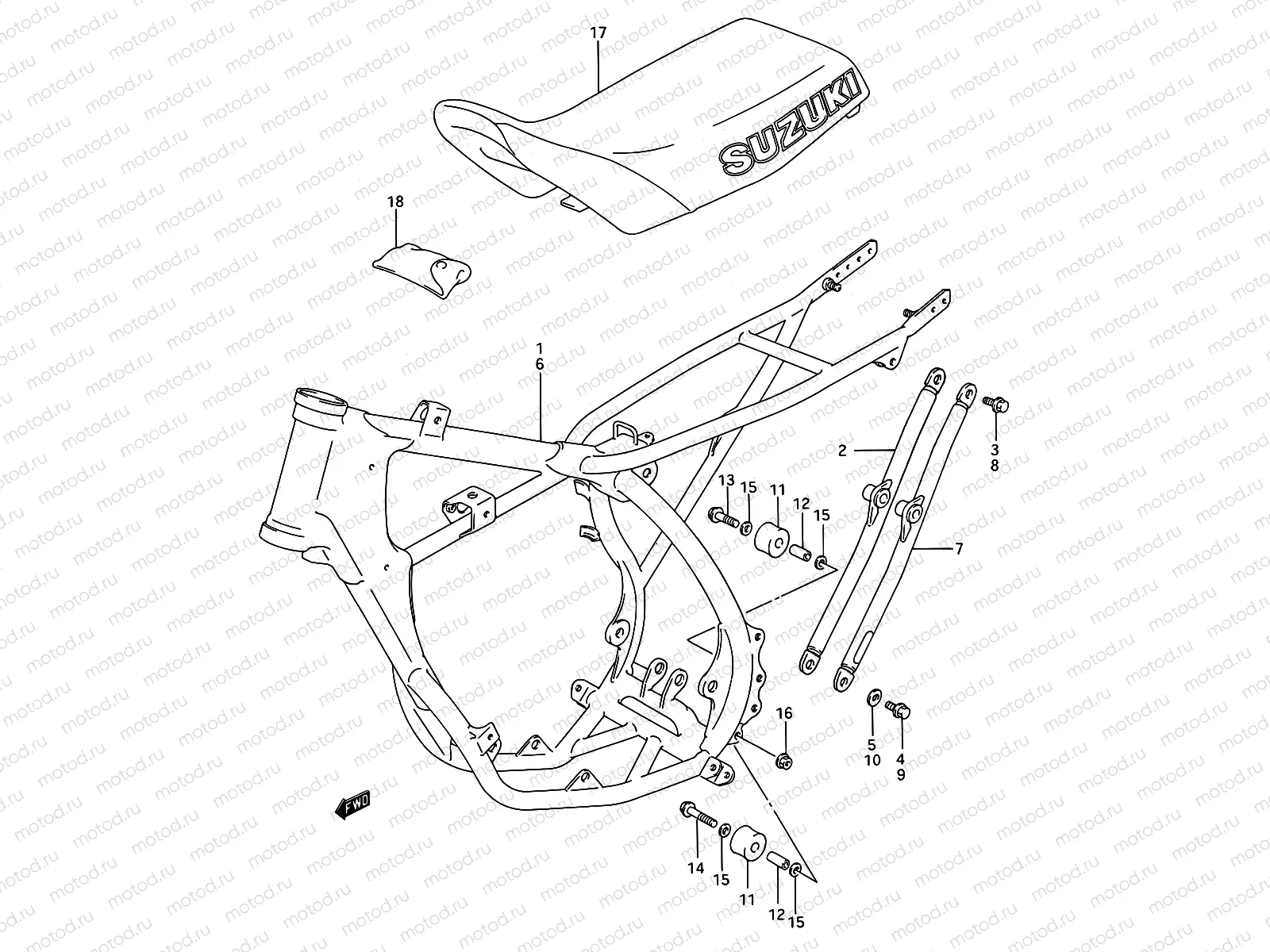 17 - FRAME - SEAT (MODEL H/J/K/L)