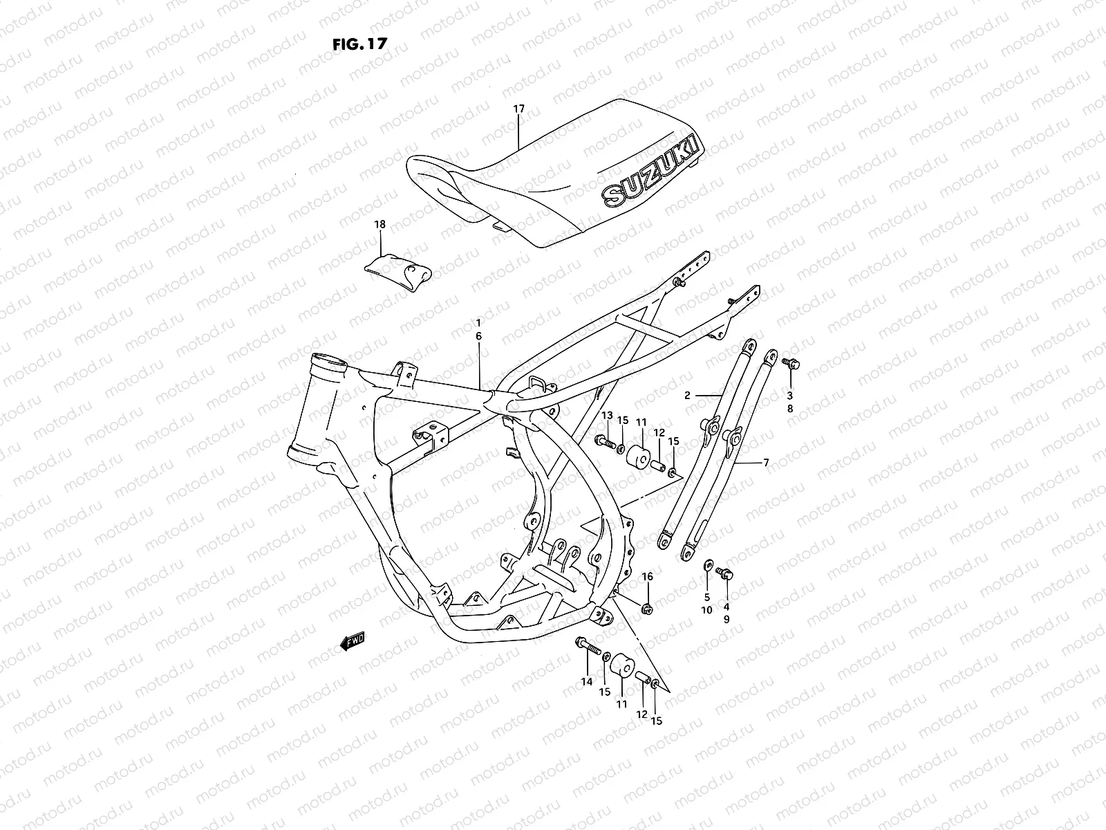 17 - FRAME - SEAT (MODEL H/J/K/L)