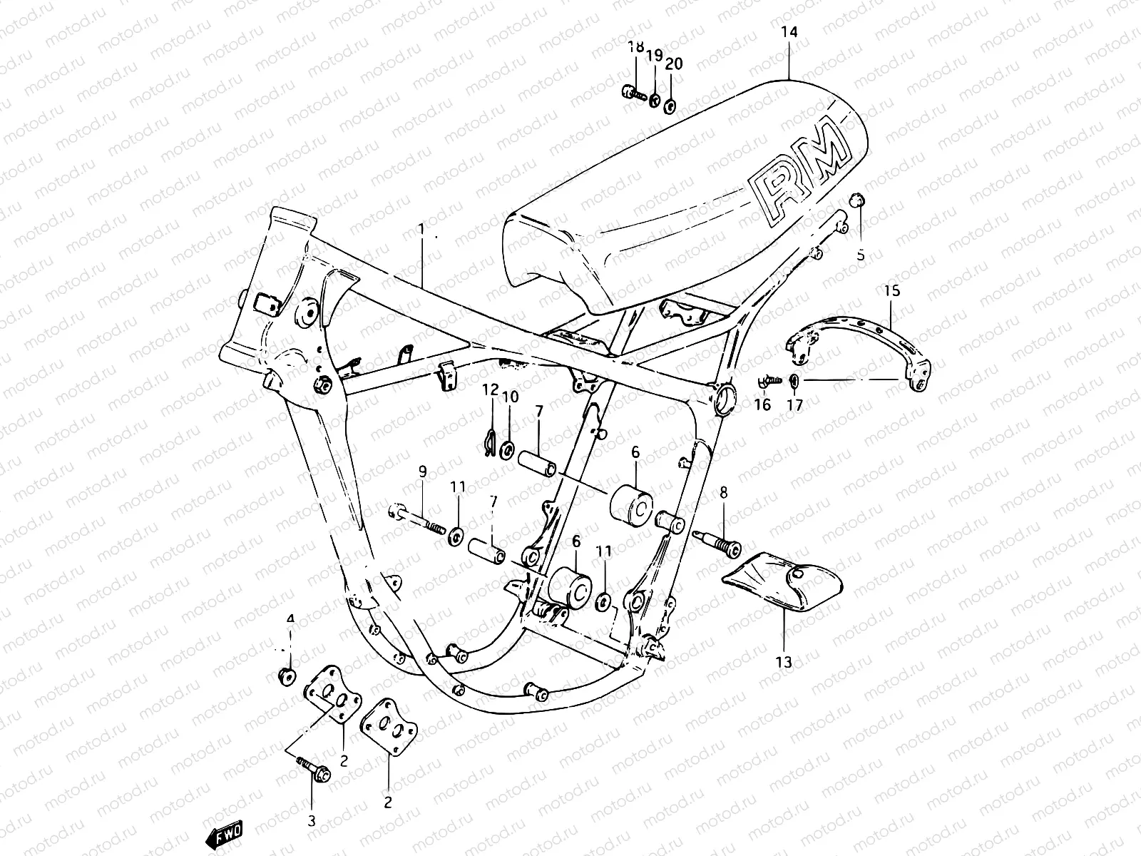 17 - FRAME - SEAT (MODEL X)