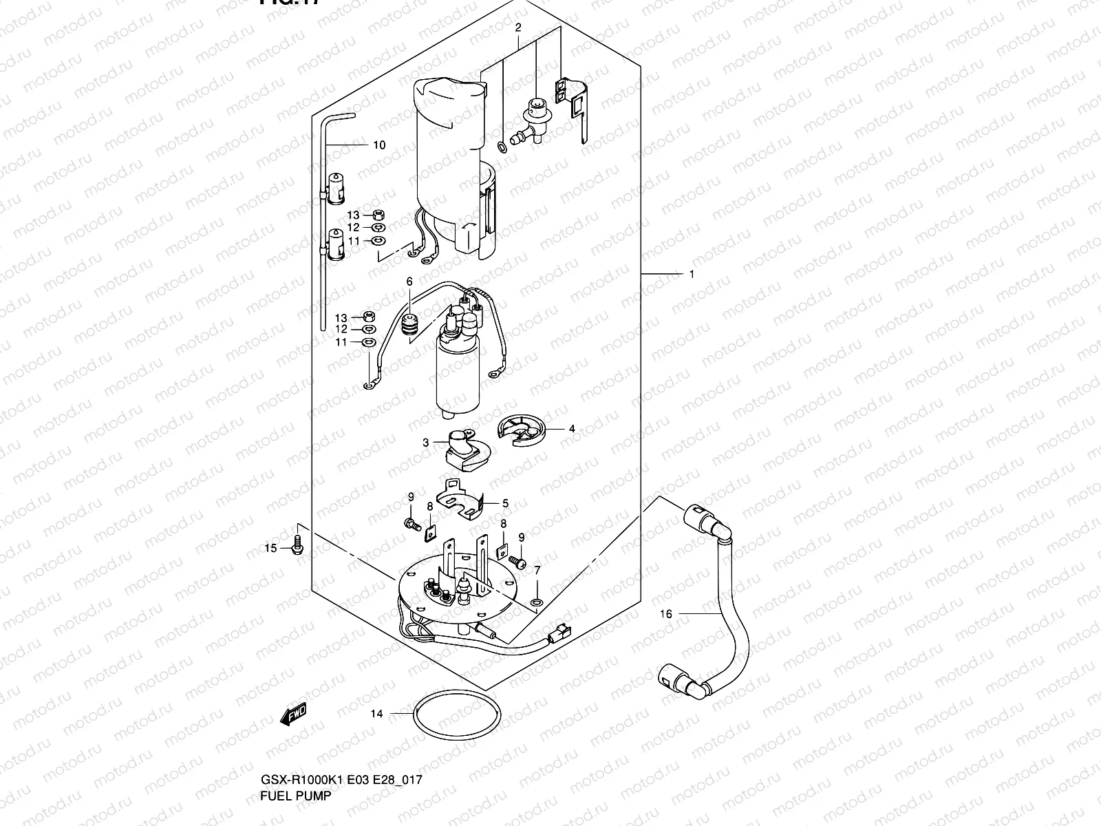 17 - FUEL PUMP (GSX-R1000K1)