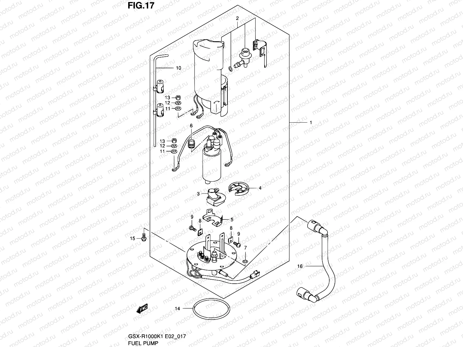 17 - FUEL PUMP (GSX-R1000K1)