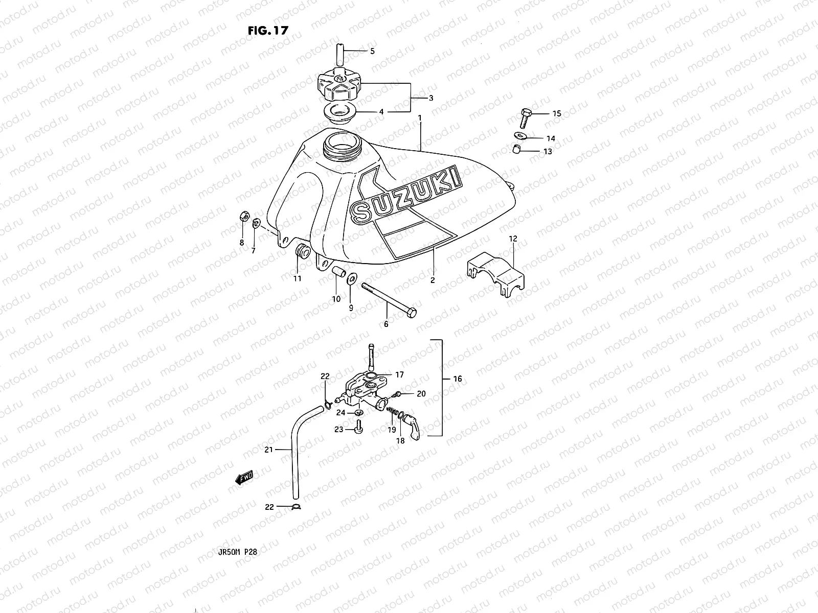 17 - FUEL TANK (MODEL E)