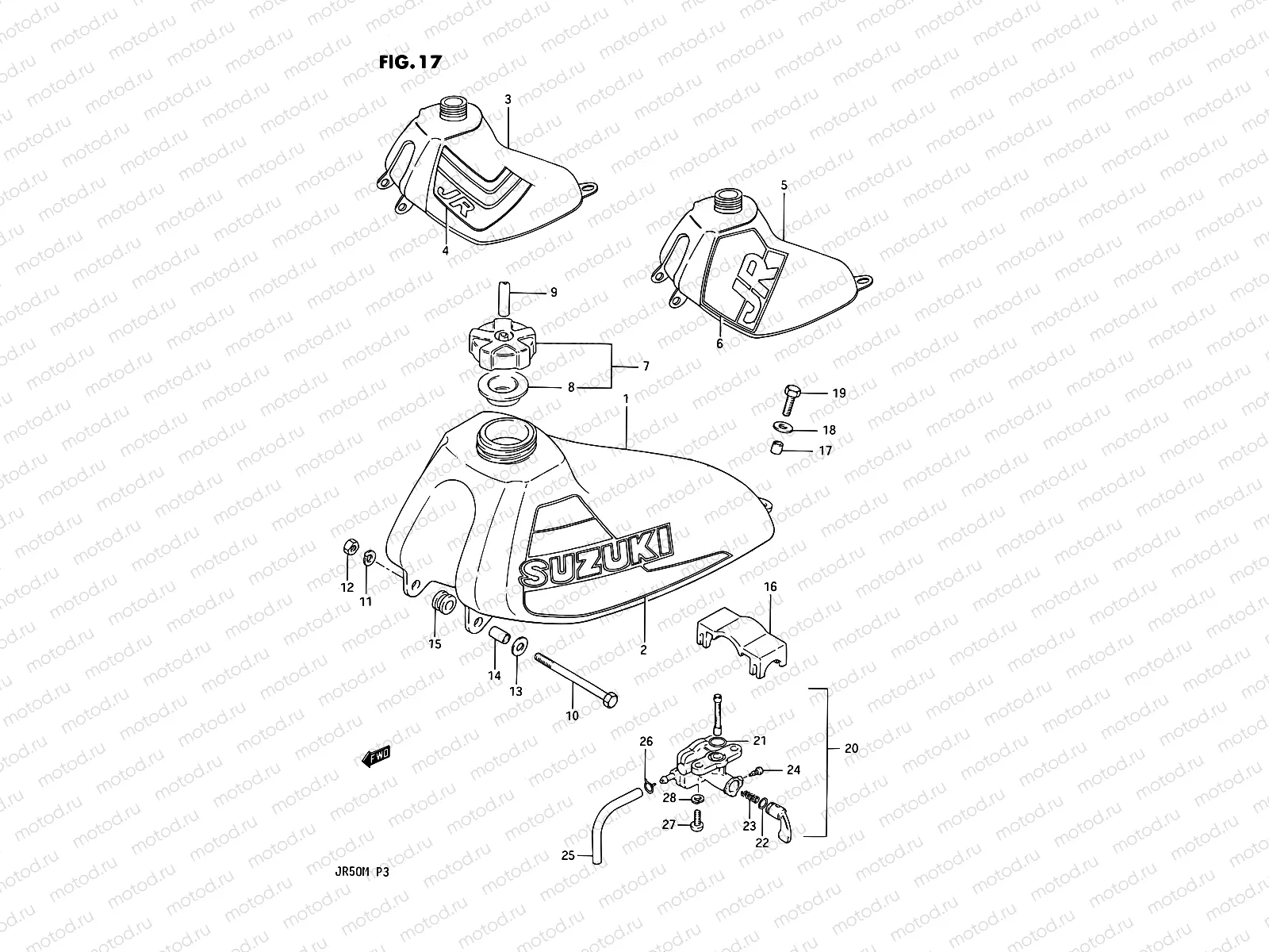 17 - FUEL TANK (MODEL F/G/H)