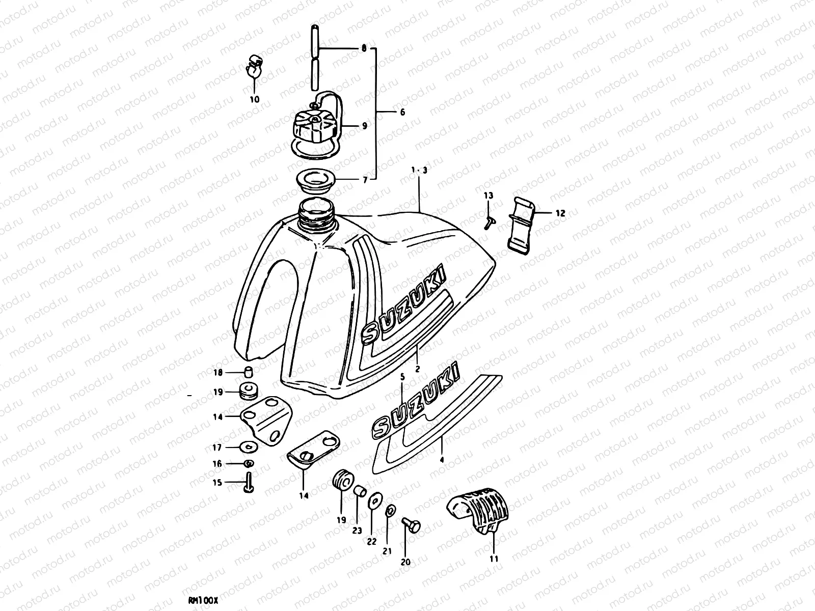 17 - FUEL TANK (RM100N, RM100T)
