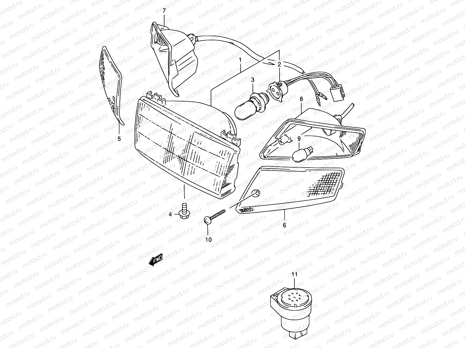 17 - HEADLAMP - FRONT TURN SIGNAL