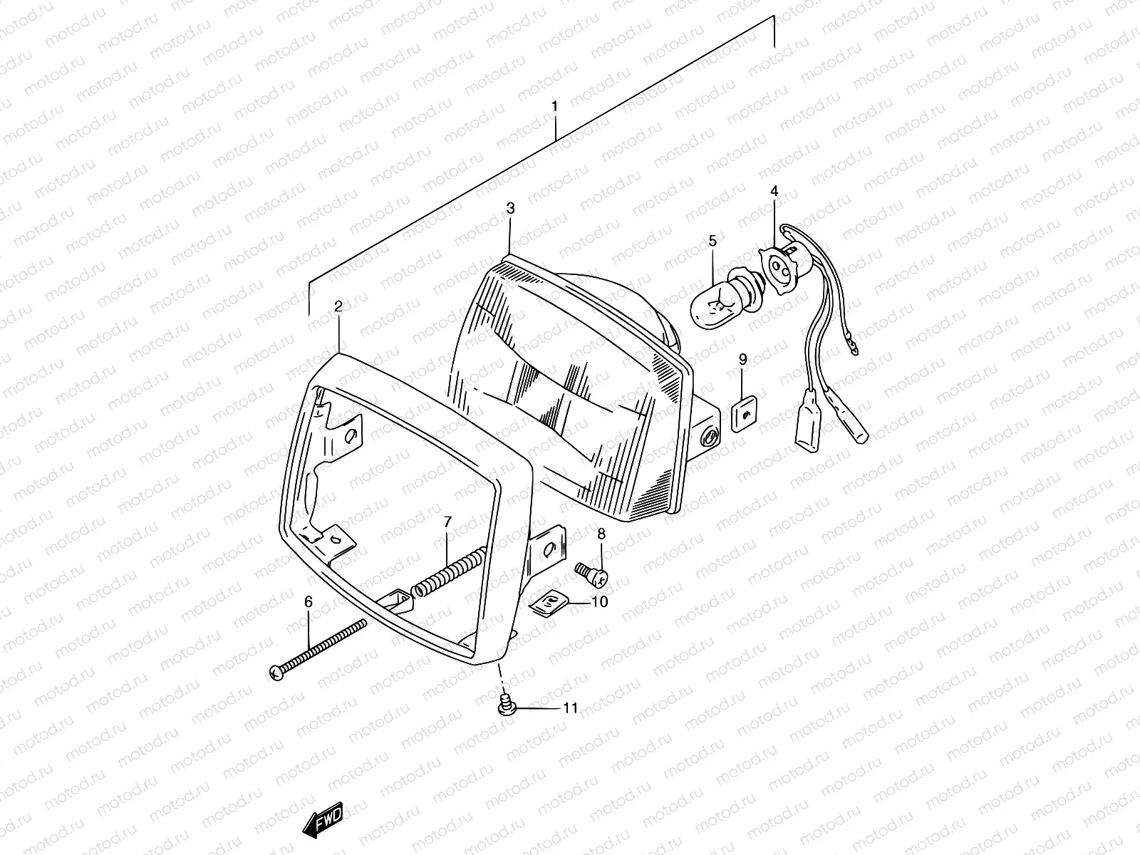 17 - HEADLAMP (MODEL M)