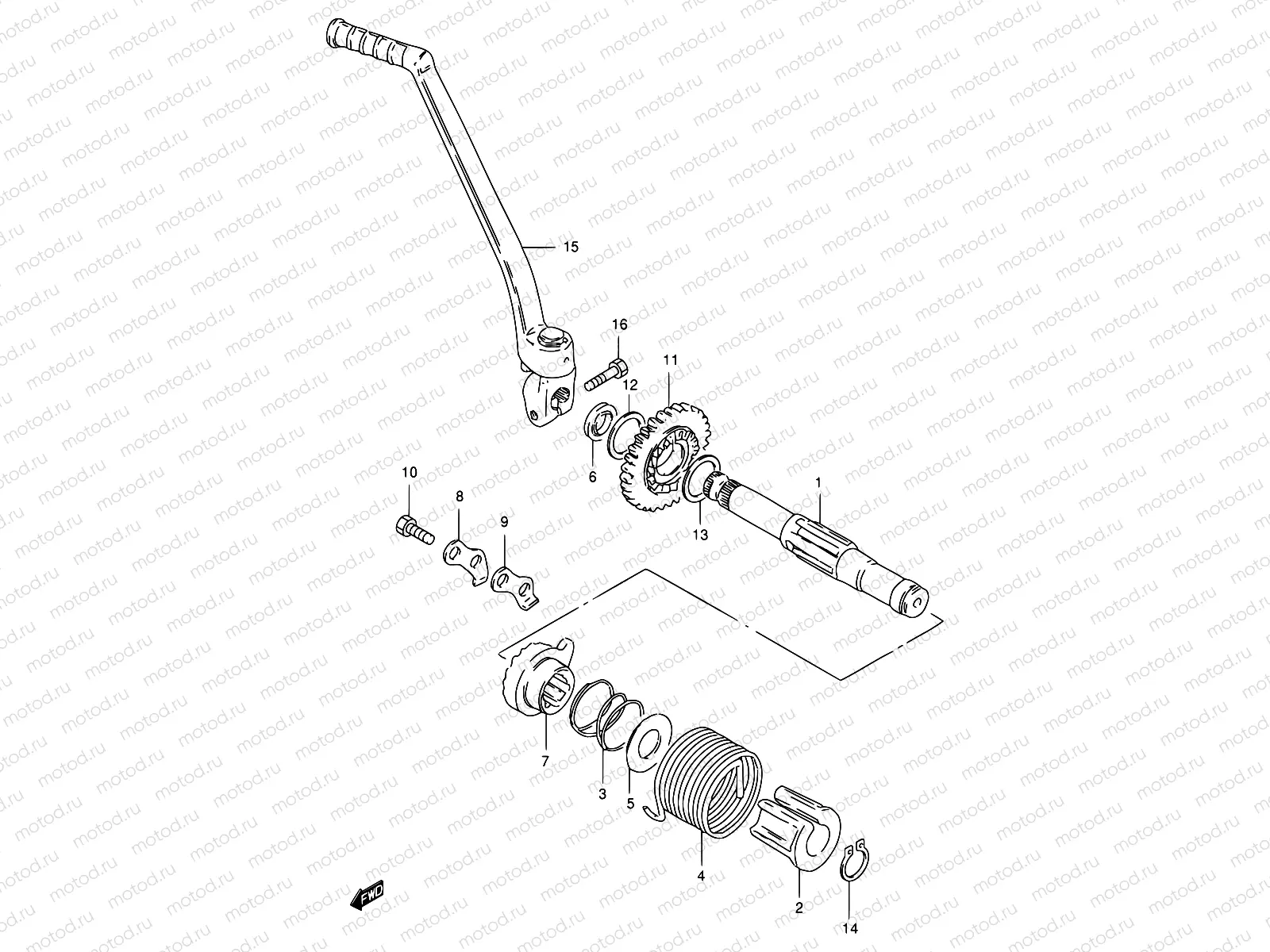 17 - KICK STARTER (MODEL W/X)