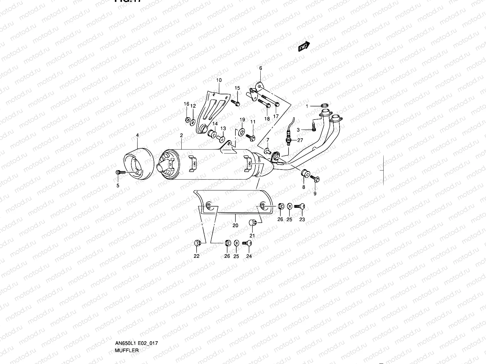 17 - MUFFLER (AN650AL1 E24)