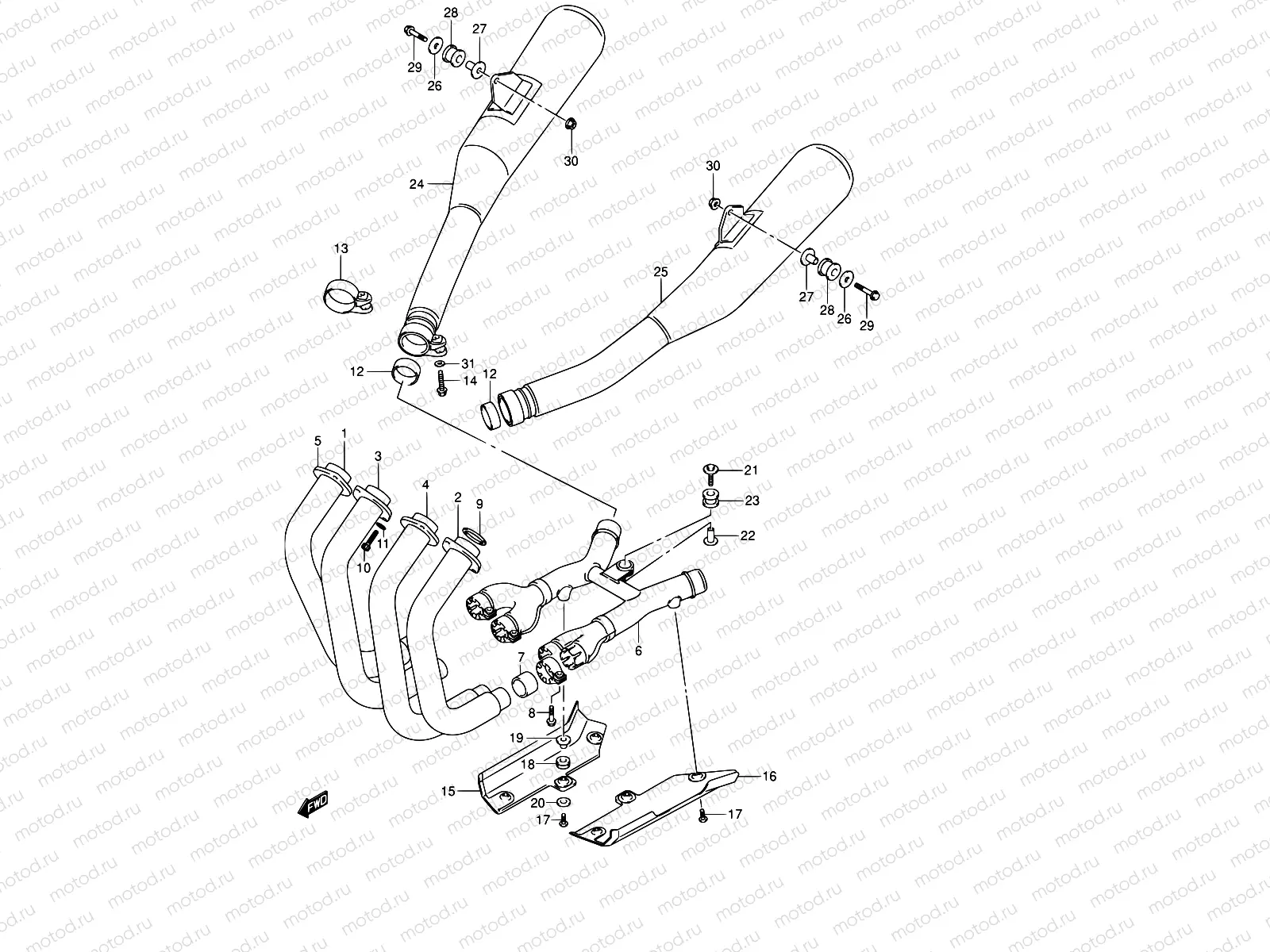17 - MUFFLER (MODEL K2/K3/K4)