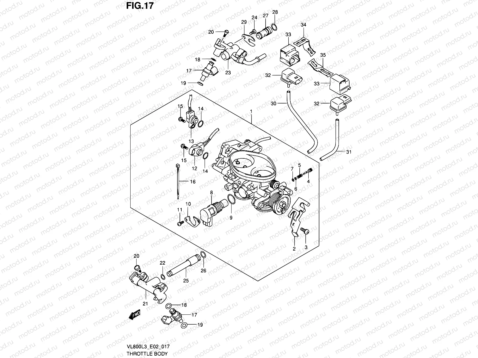 17 - THROTTLE BODY (VL800CL3 E24)