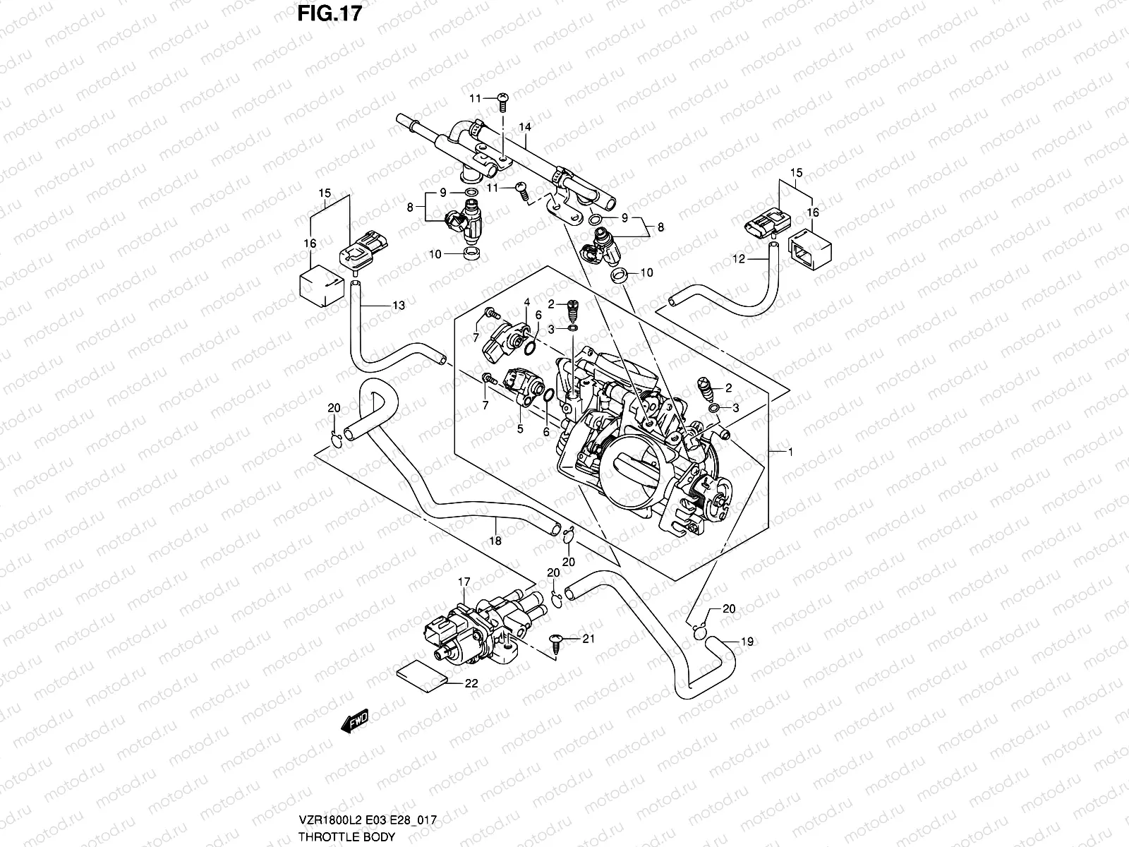 17 - THROTTLE BODY (VZR1800ZL2 E28)