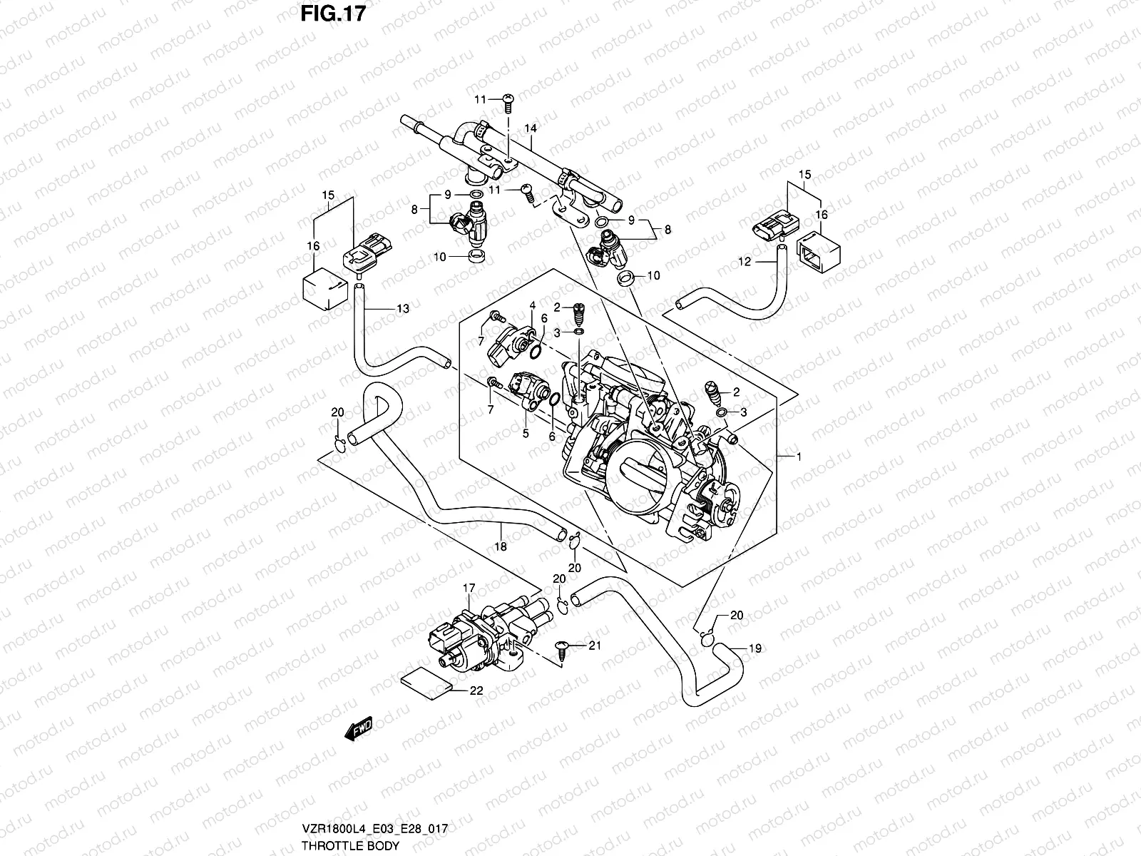 17 - THROTTLE BODY (VZR1800ZL4 E28)