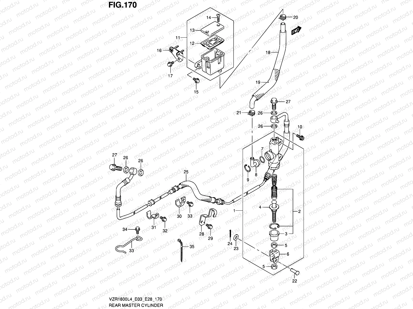 170 - REAR MASTER CYLINDER