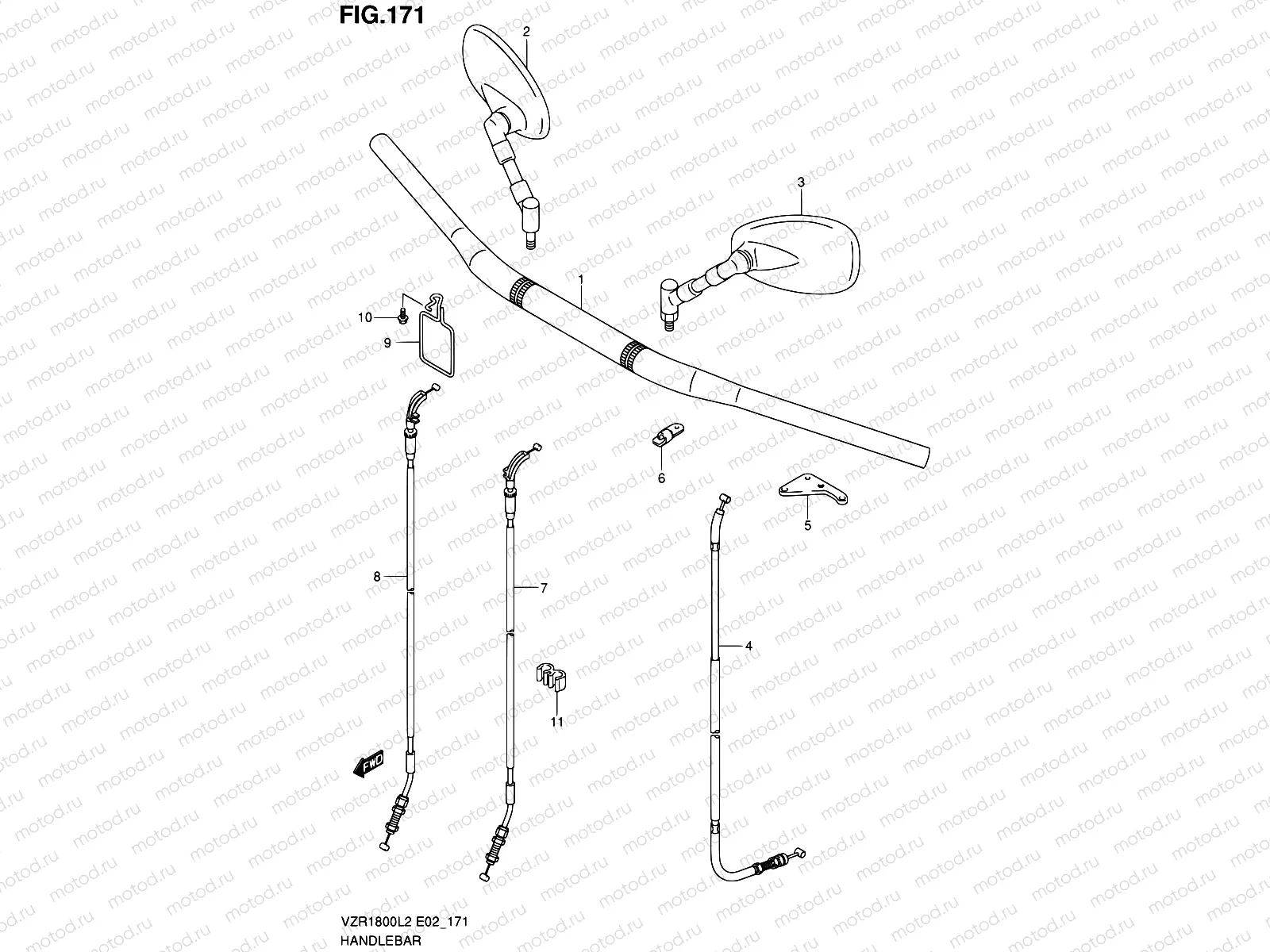 171 - HANDLEBAR (VZR1800UFL2 E19)