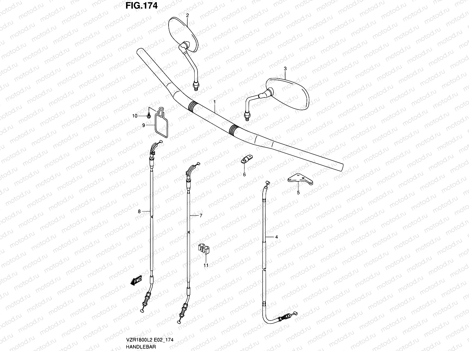 174 - HANDLEBAR (VZR1800ZL2 E24)