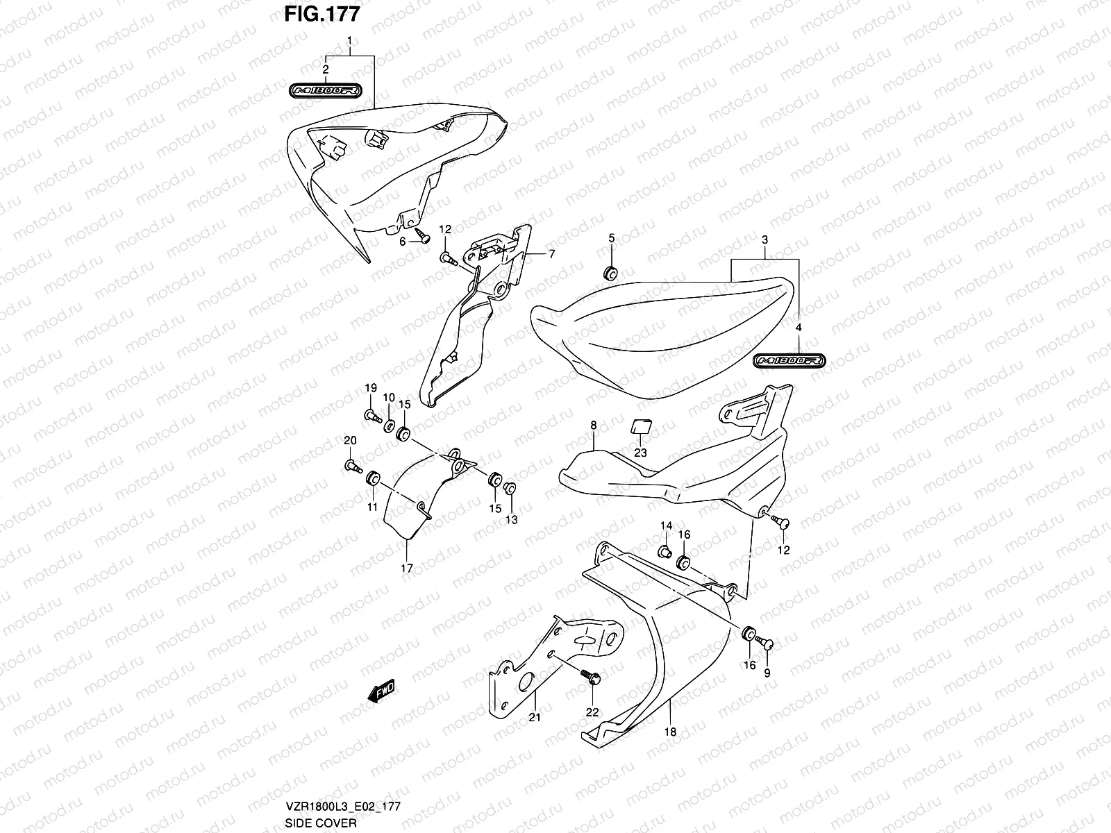 177 - SIDE COVER (VZR1800ZUFL3 E19)