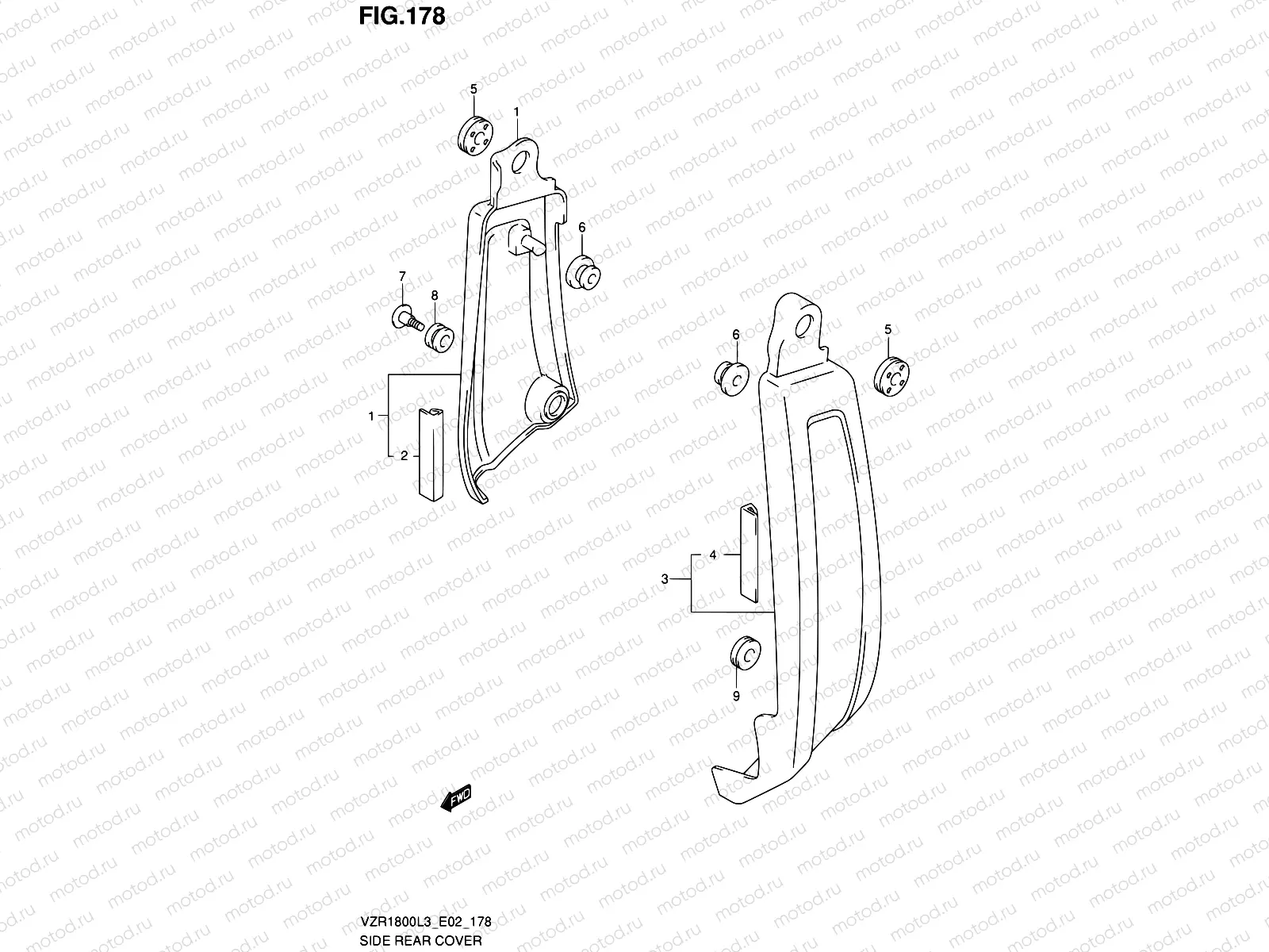 178 - SIDE REAR COVER