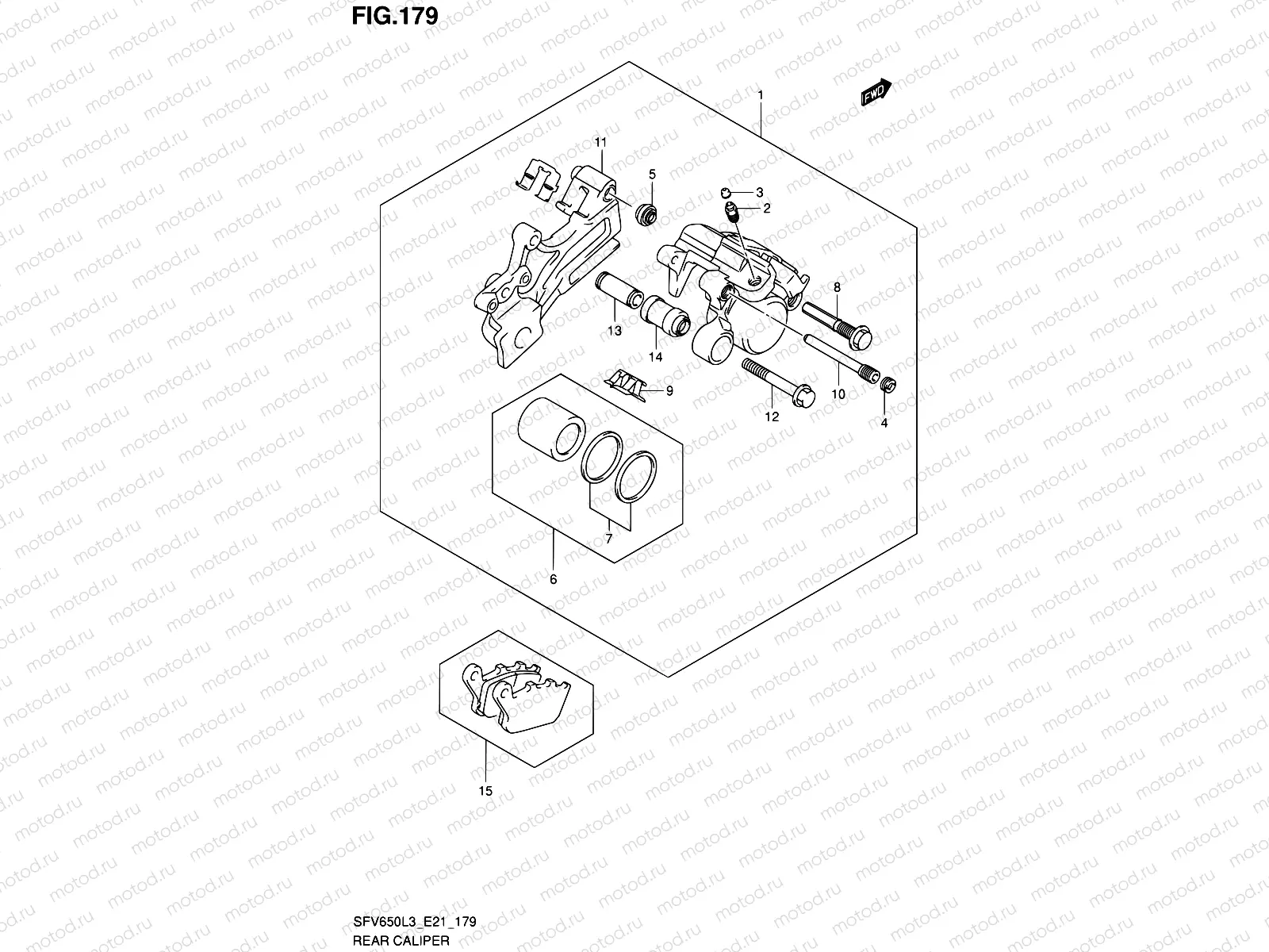 179 - REAR CALIPER (SFV650AL3 E21)