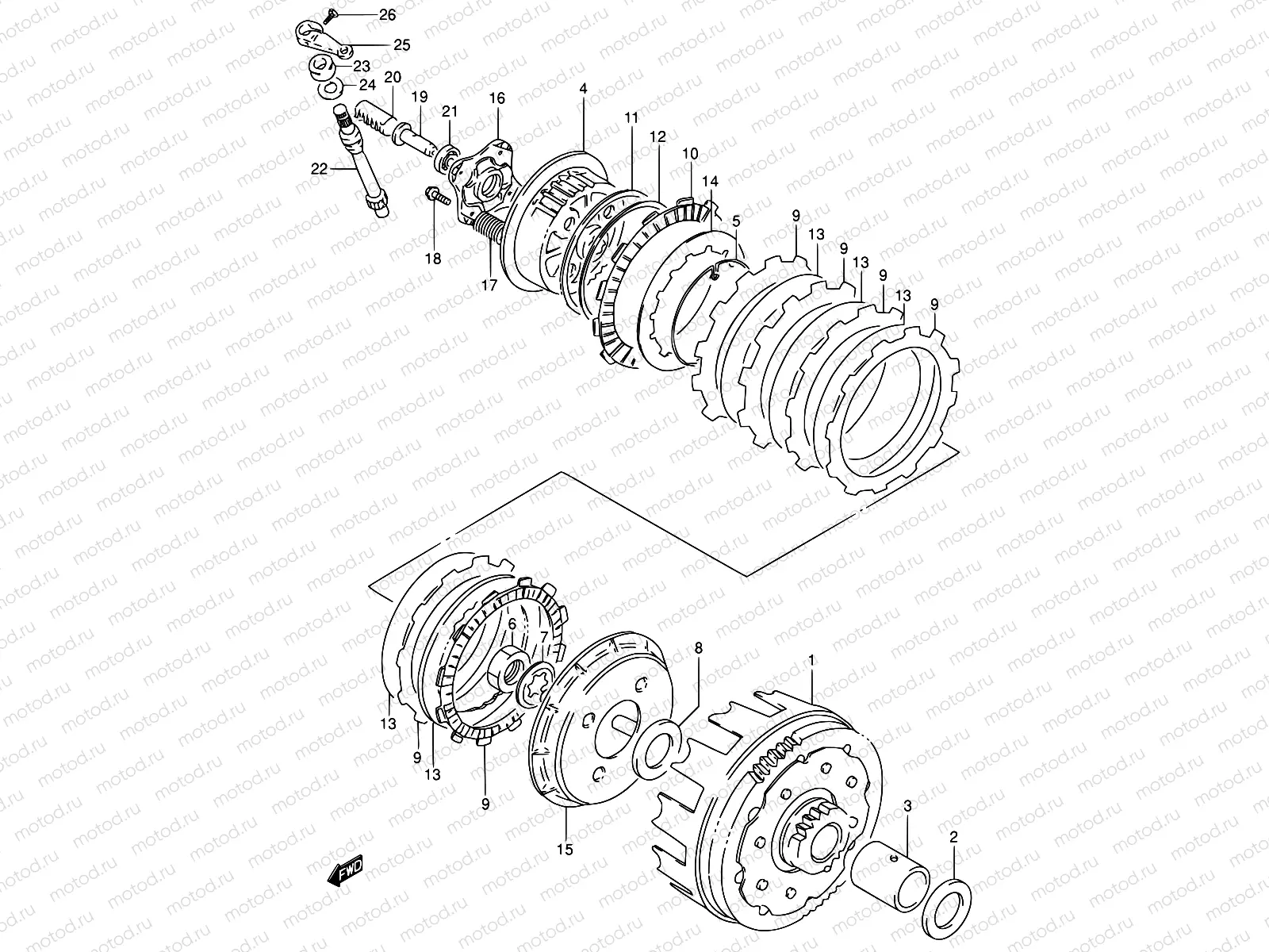 17A - CLUTCH (MODEL R/S/T)