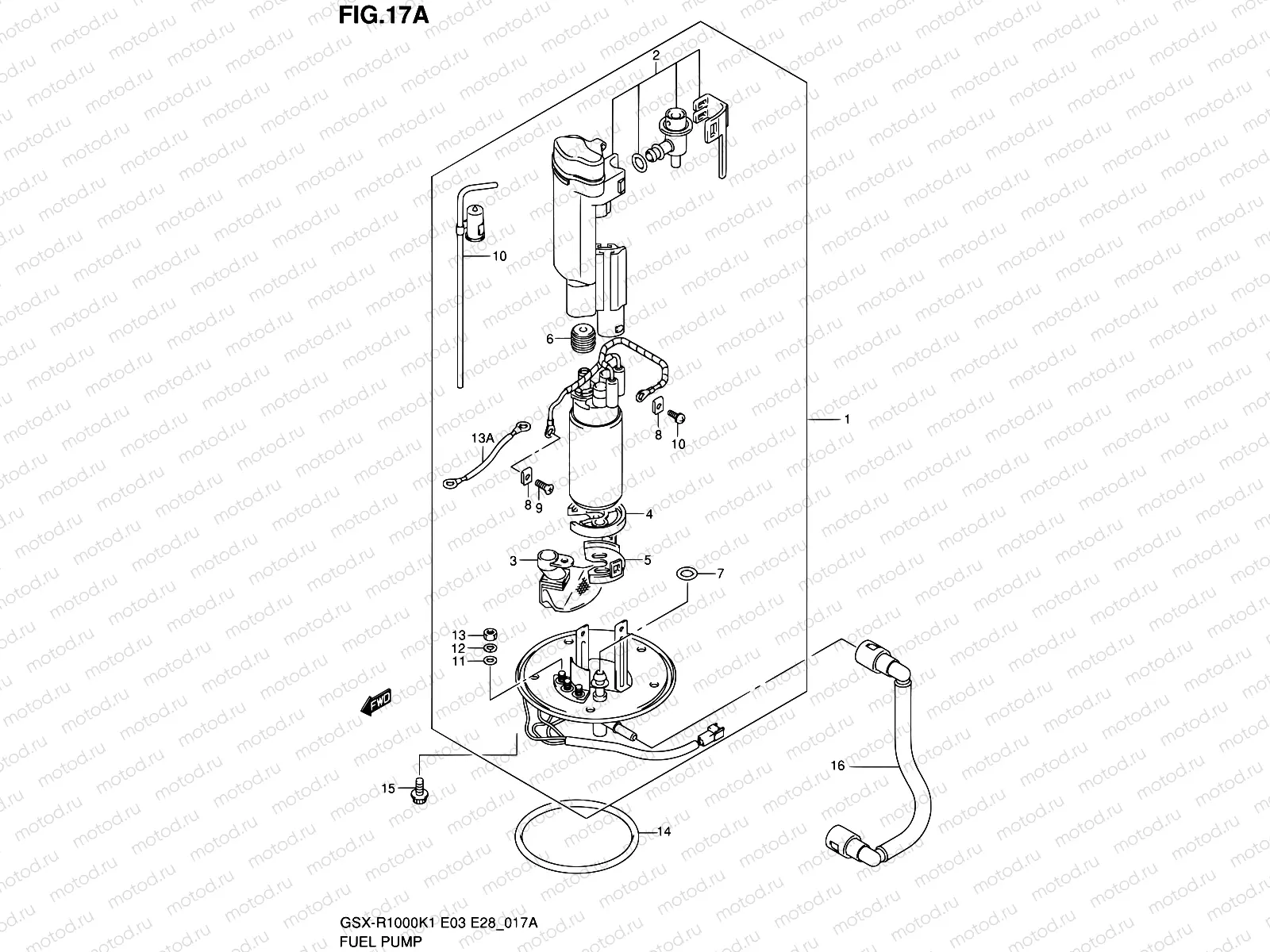 17A - FUEL PUMP (GSX-R1000K2)
