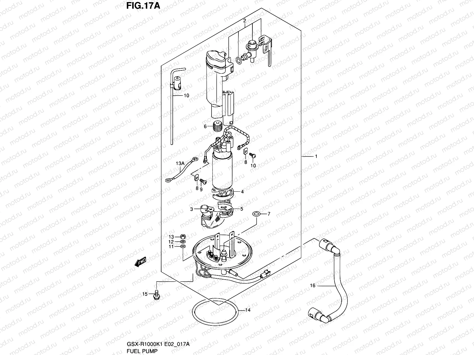 17A - FUEL PUMP (GSX-R1000K2)