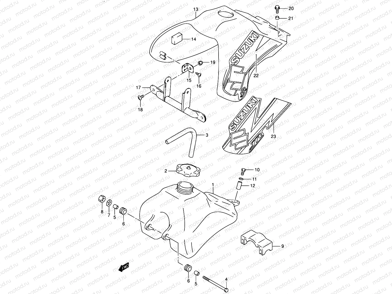 17A - FUEL TANK (MODEL K2/K3)