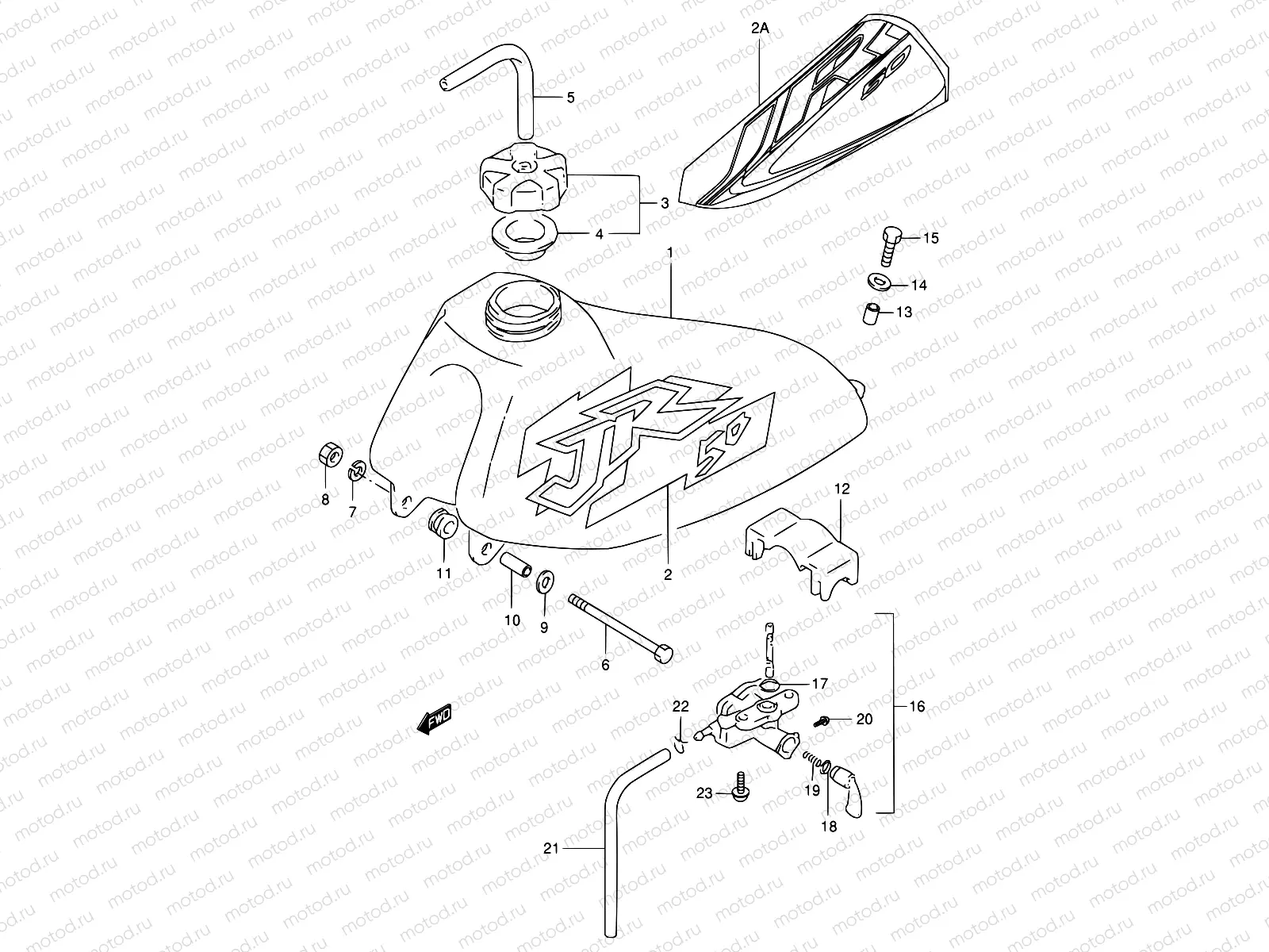 17A - FUEL TANK (MODEL W/X)