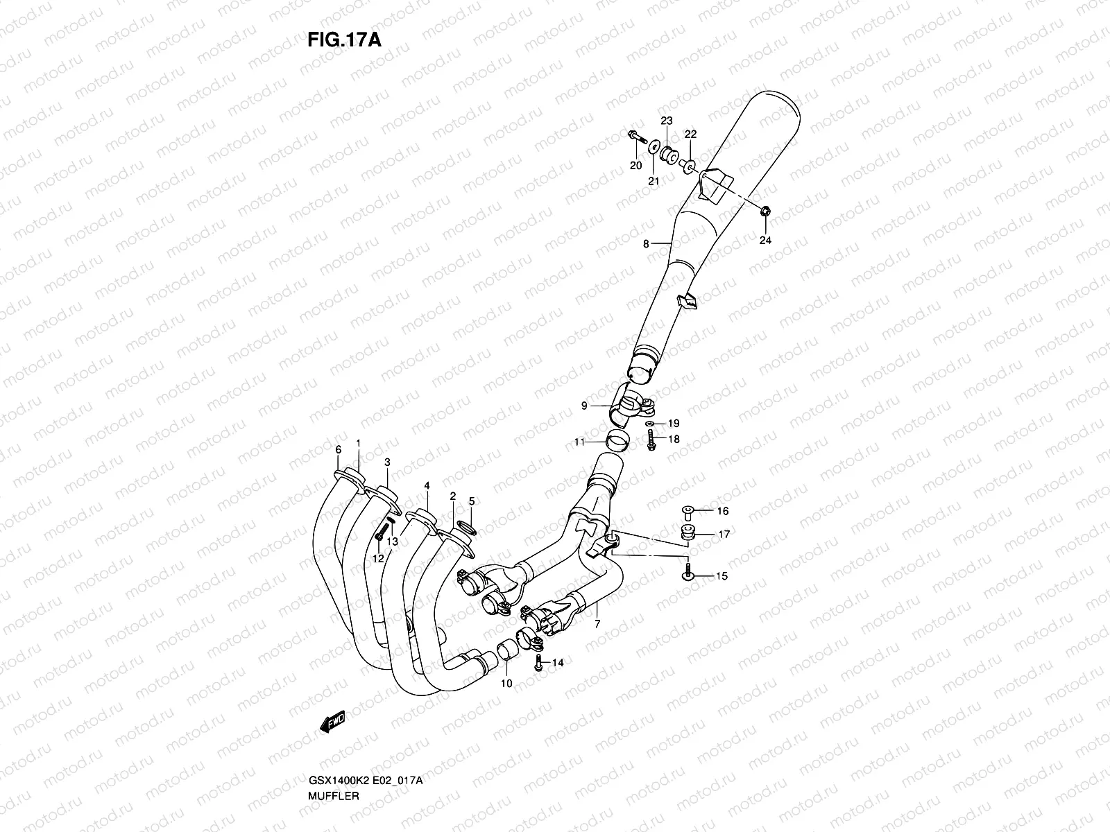17A - MUFFLER (MODEL K5)