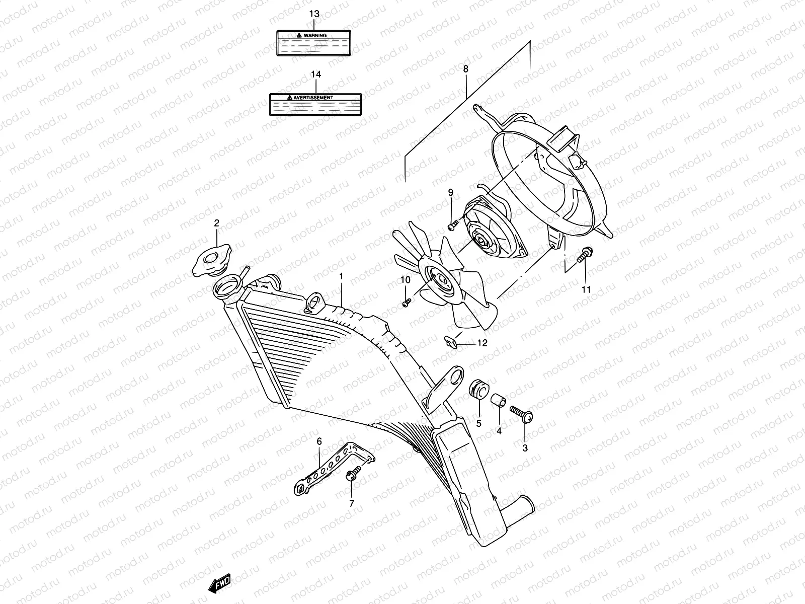 17A - RADIATOR (MODEL W/X)
