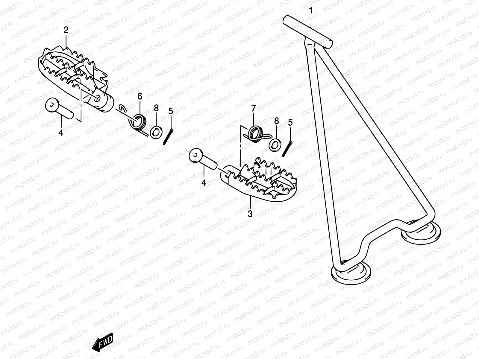 17A - STAND - FOOTREST (MODEL K3/K4/K5)