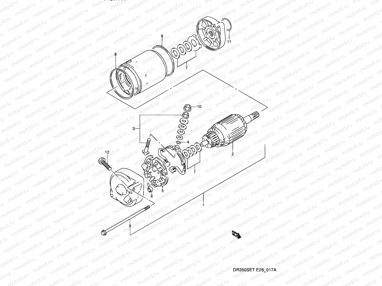17A - STARTING MOTOR (MODEL R/S)