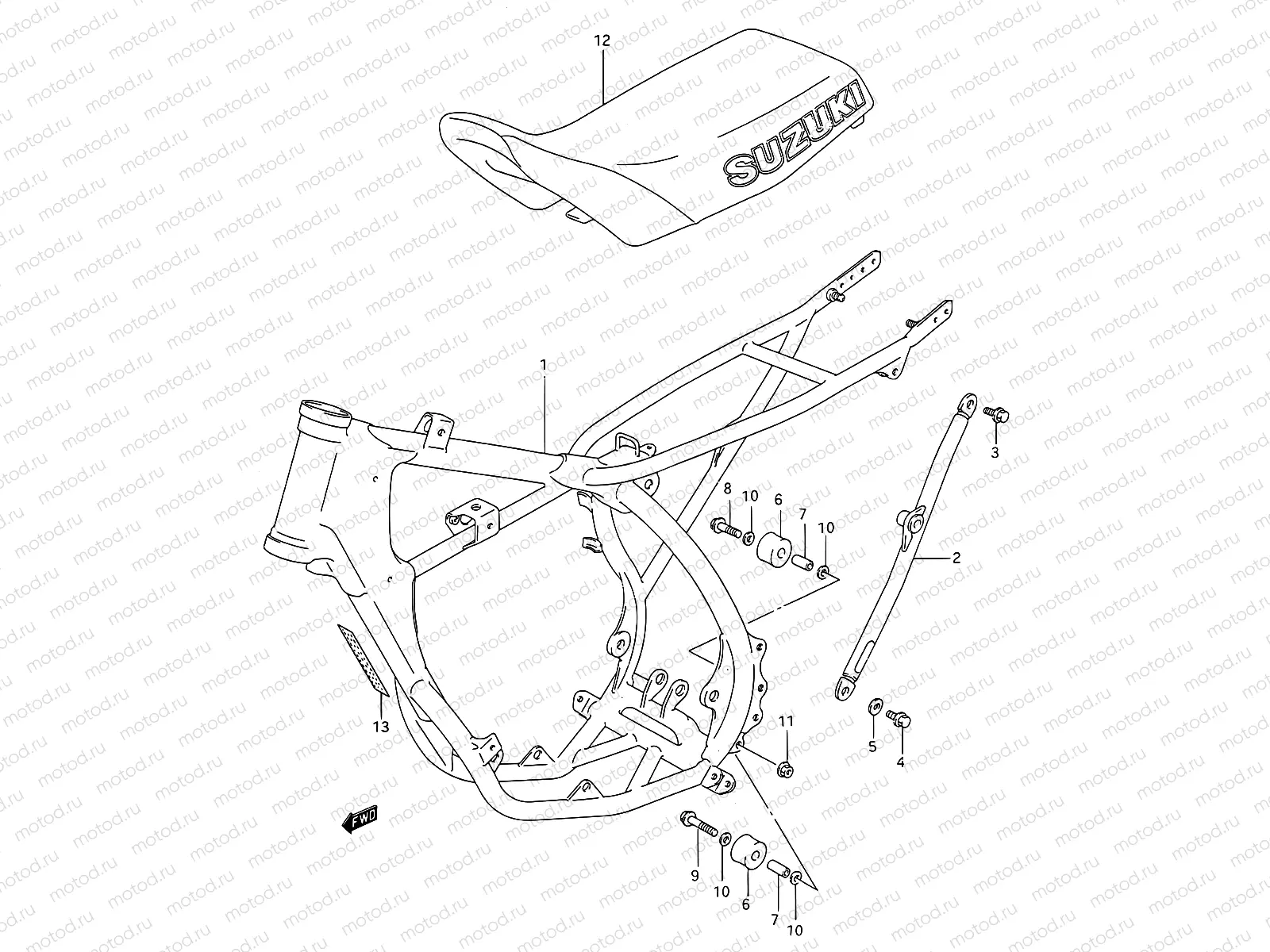 17B - FRAME - SEAT (MODEL P/R/S)