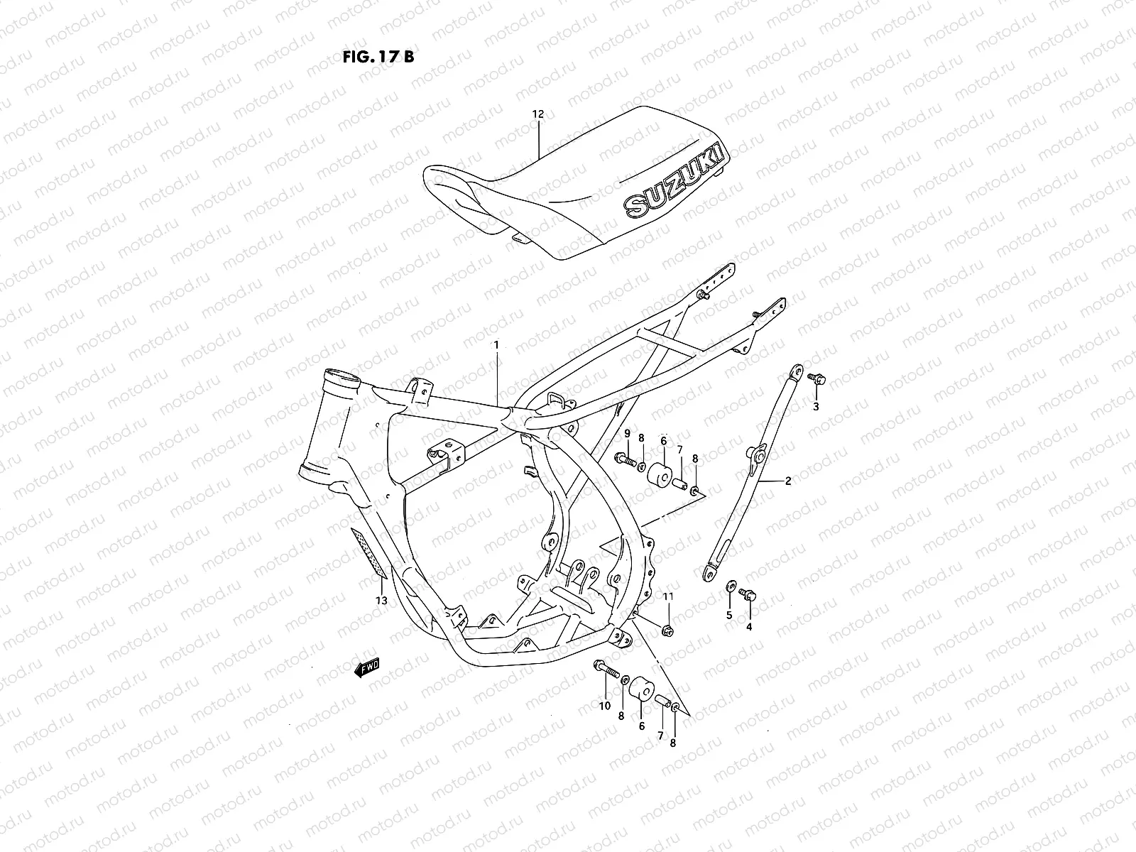 17B - FRAME - SEAT (MODEL P/R/S)