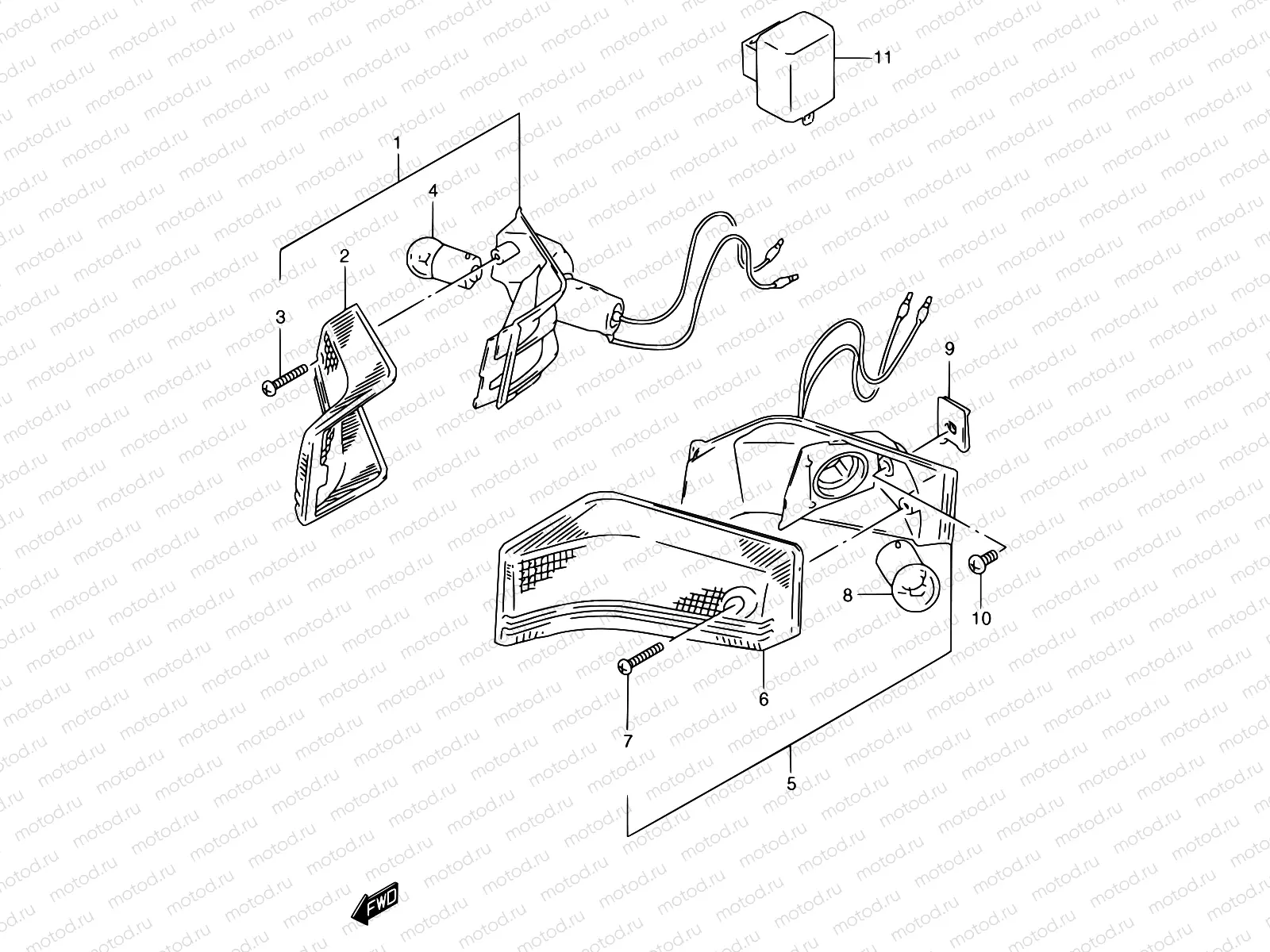 18 - FRONT TURNSIGNAL LAMP (MODEL M)