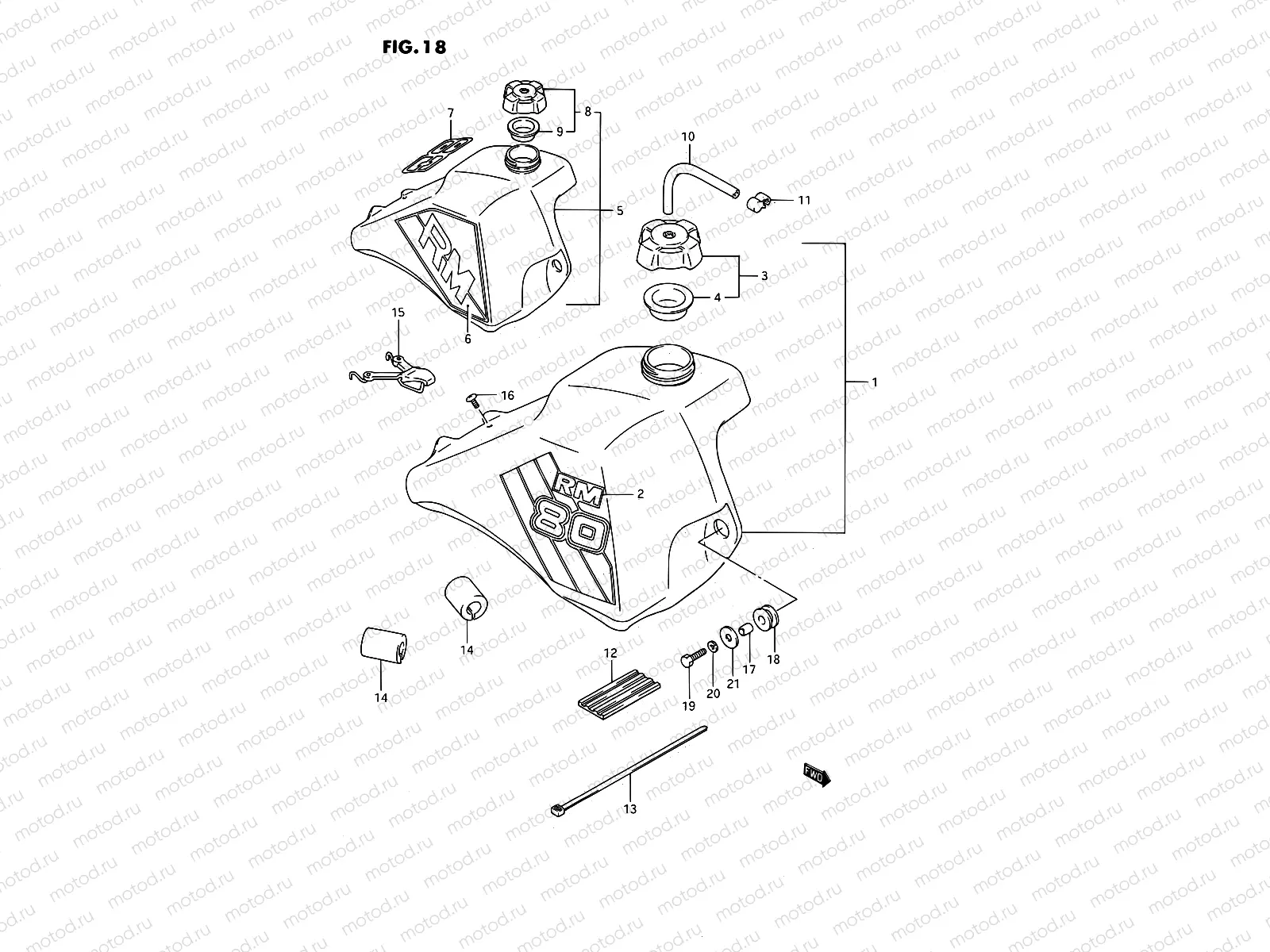 18 - FUEL TANK (MODEL G/H)