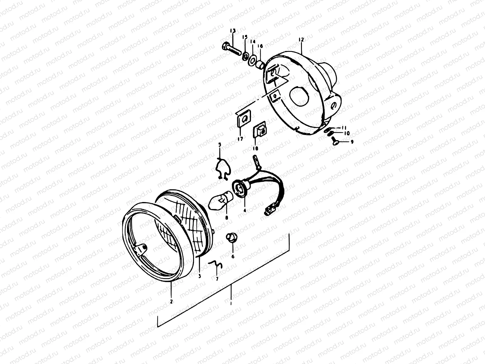 18 - HEADLAMP (E16)
