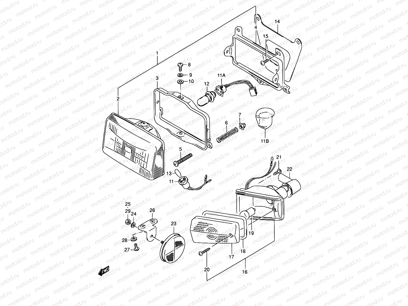 18 - HEADLAMP - FRONT TURNSIGNAL (E02,E04,E21,E24)