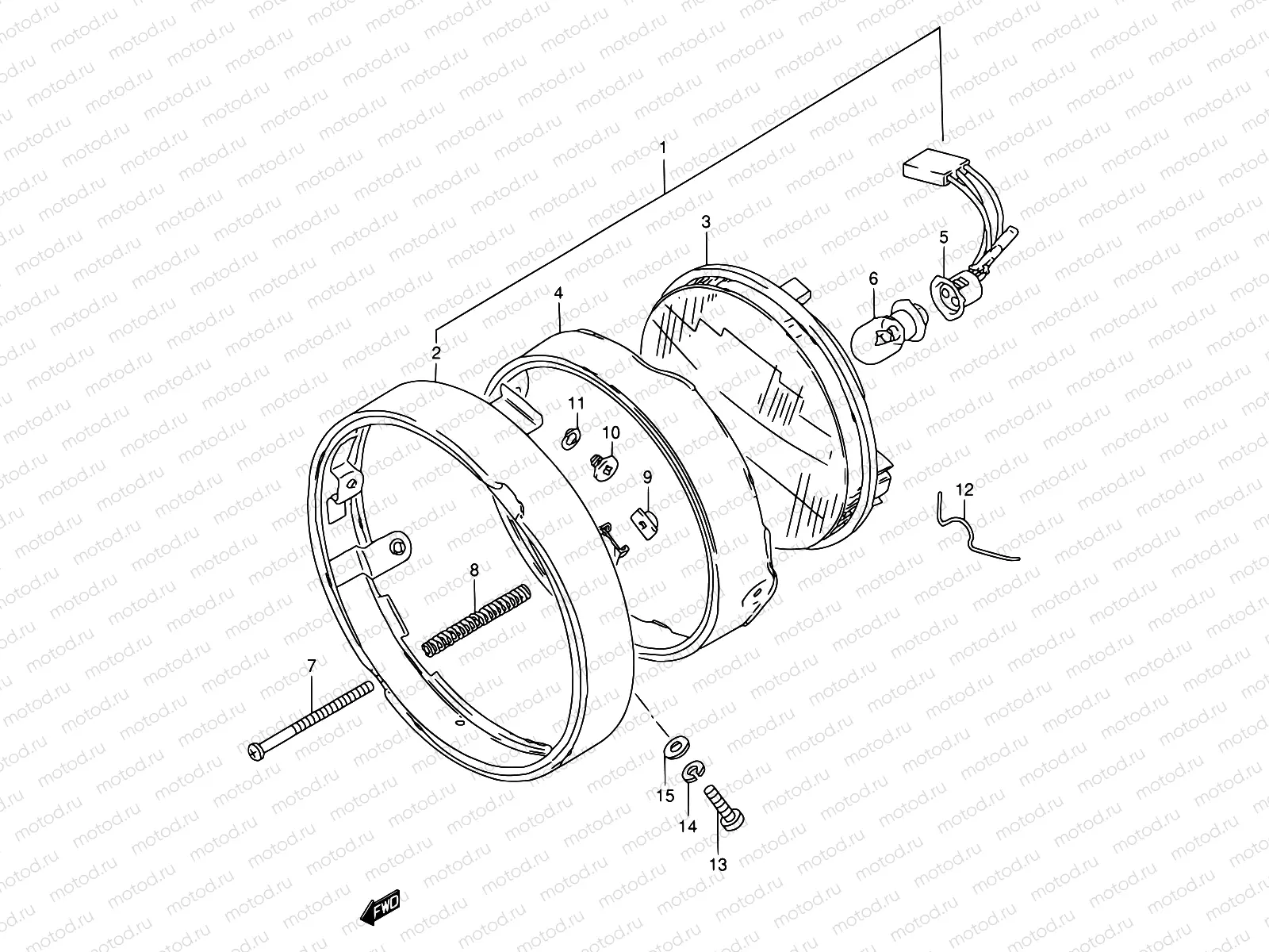 18 - HEADLAMP (MODEL D)