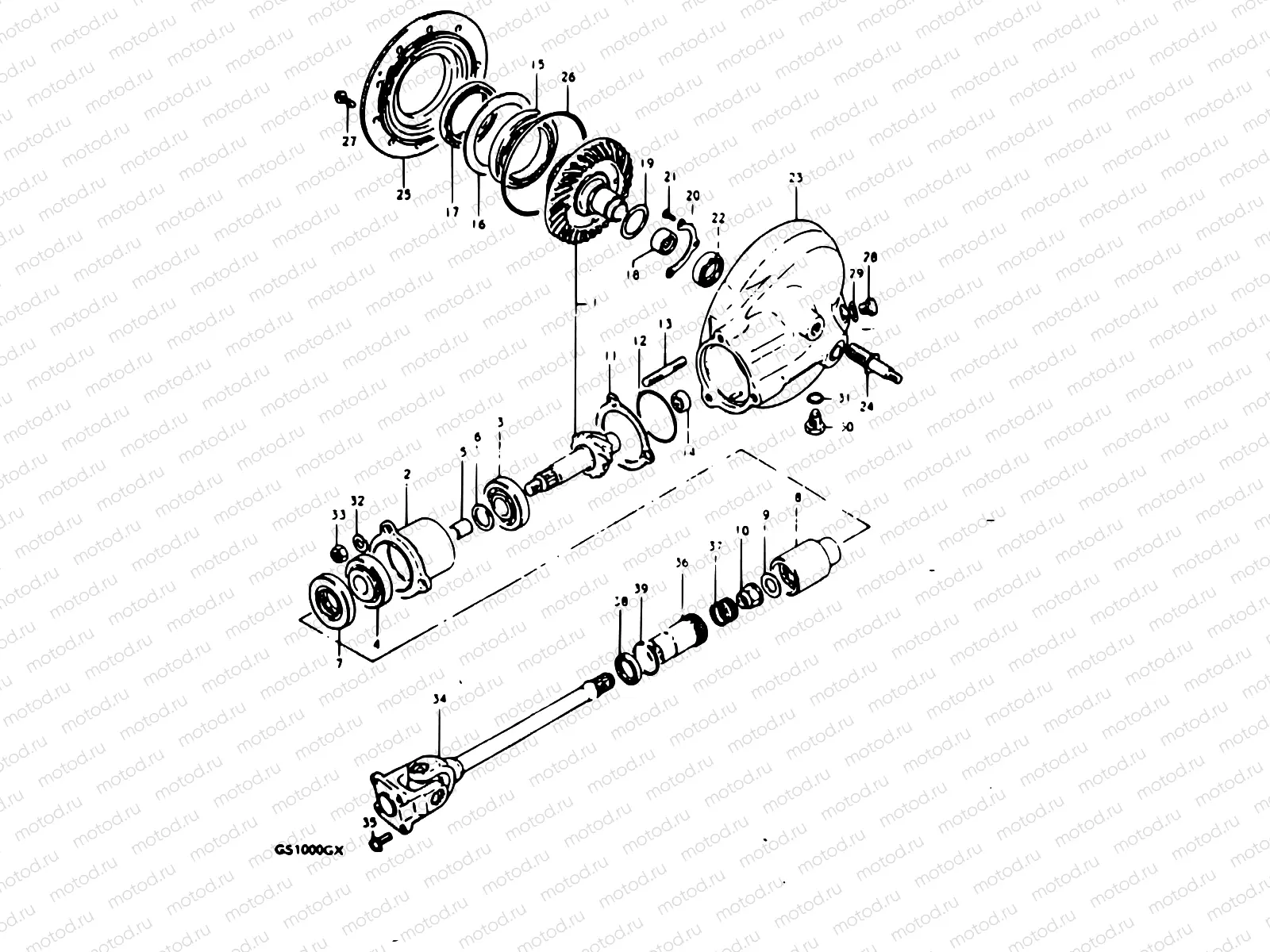 18 - PROPELLER SHAFT - FINAL DRIVE GEAR