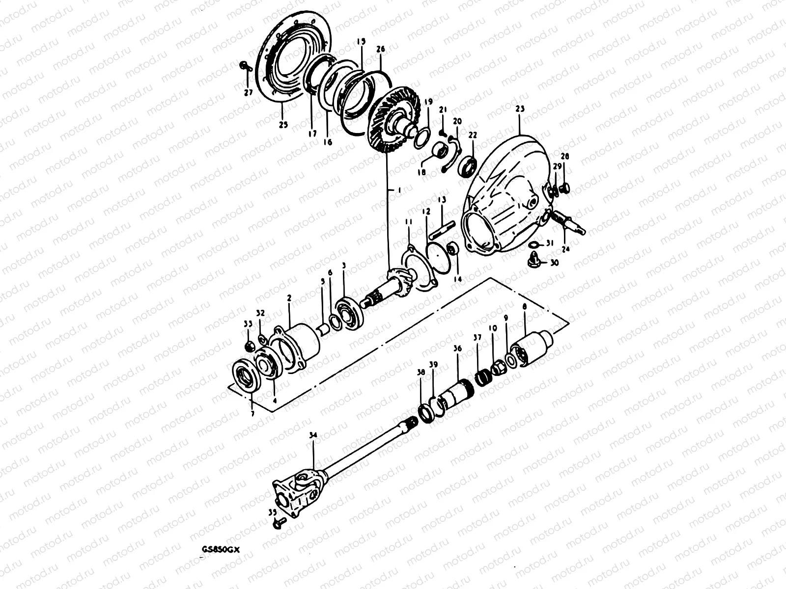18 - PROPELLER SHAFT - FINAL DRIVE GEAR