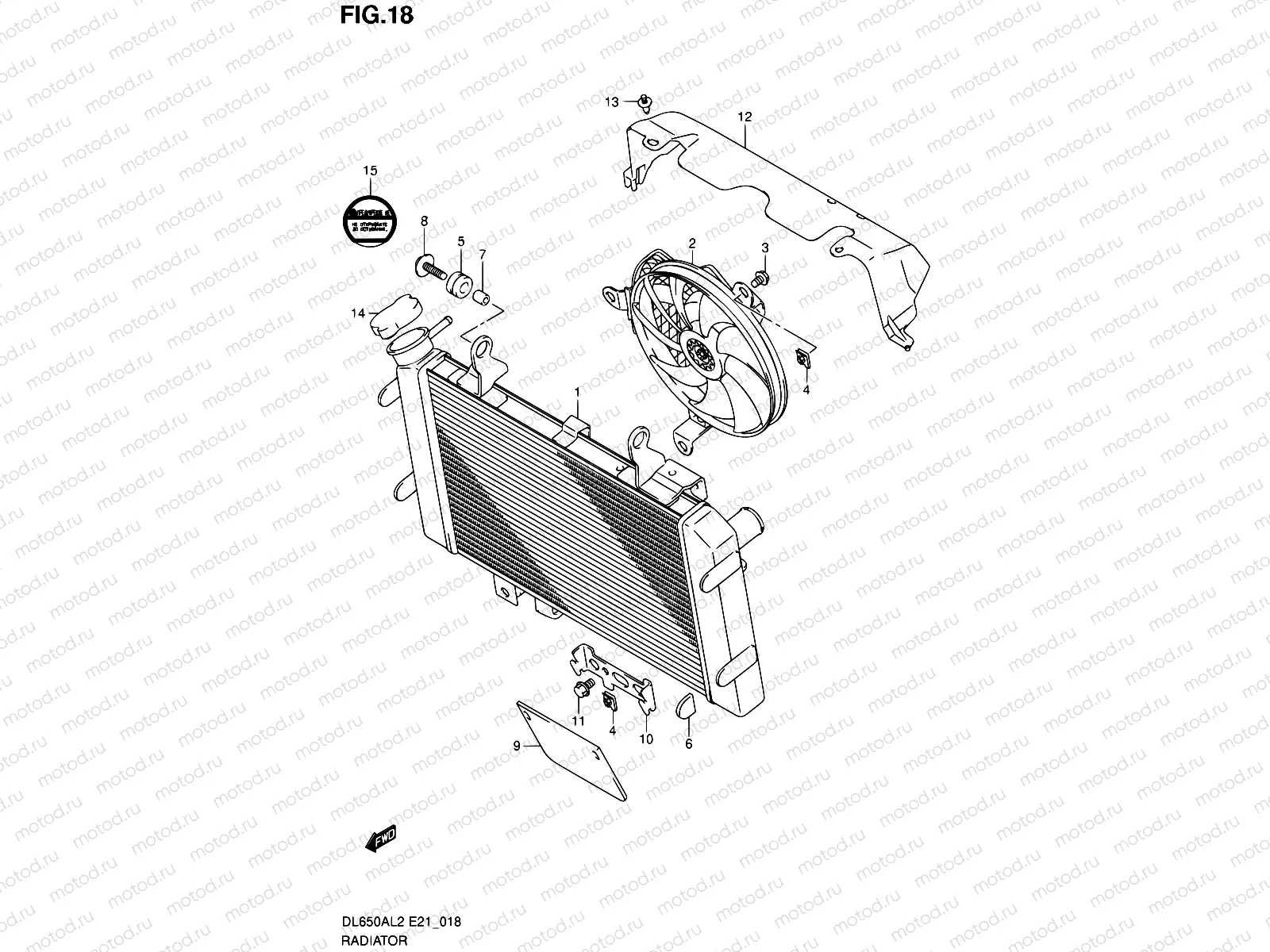 18 - RADIATOR (DL650AL2 E21)