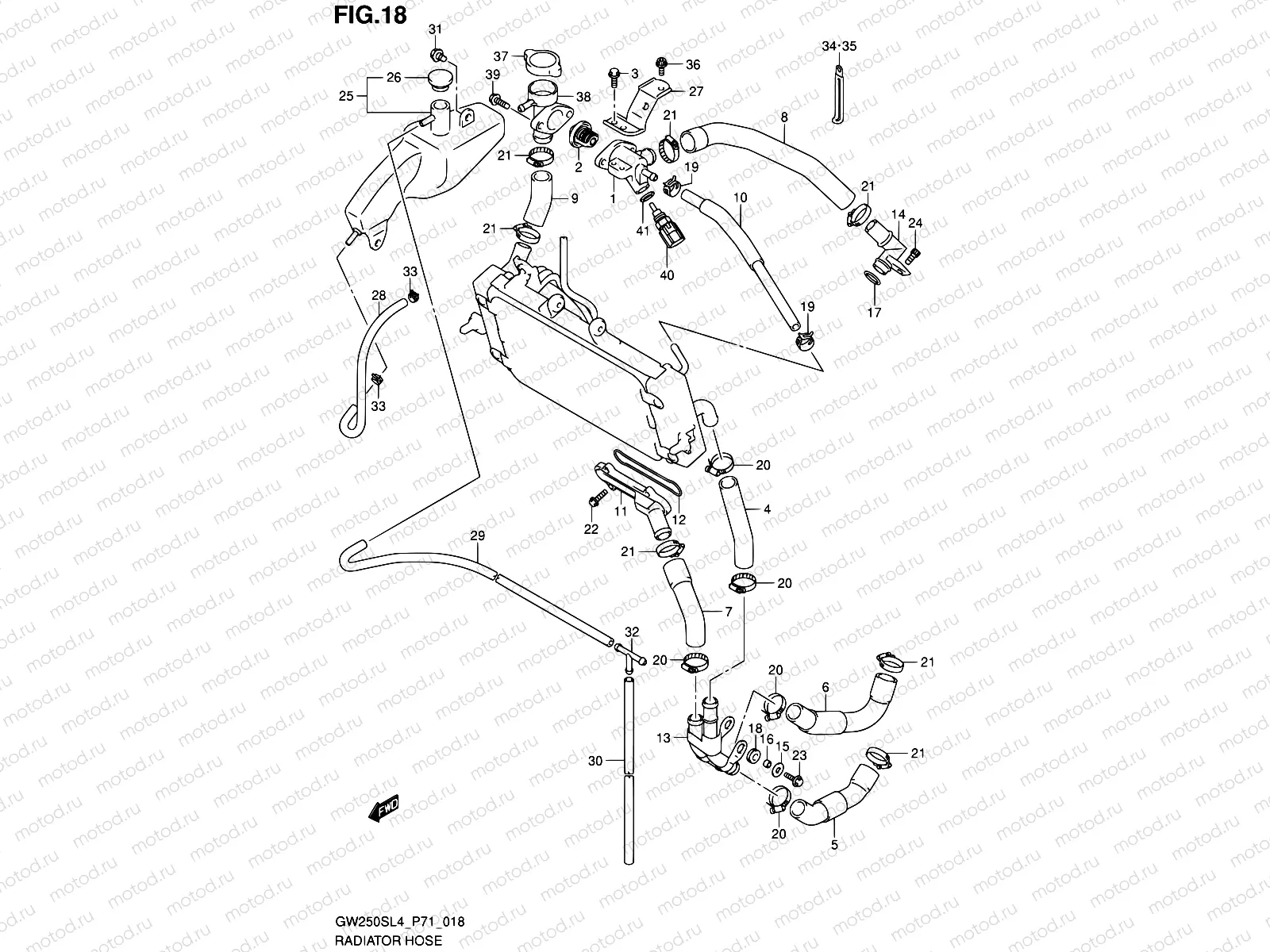 18 - RADIATOR HOSE (UP TO 2014-2)