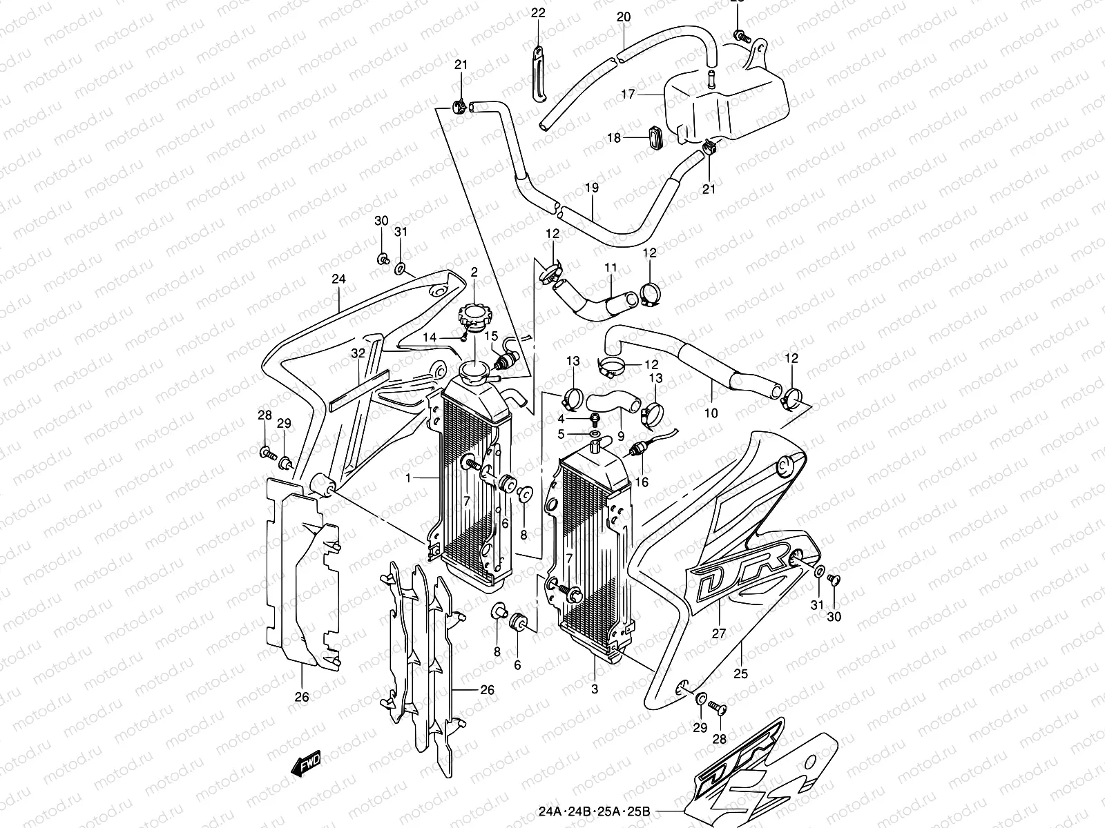 18 - RADIATOR (MODEL Y/K1)