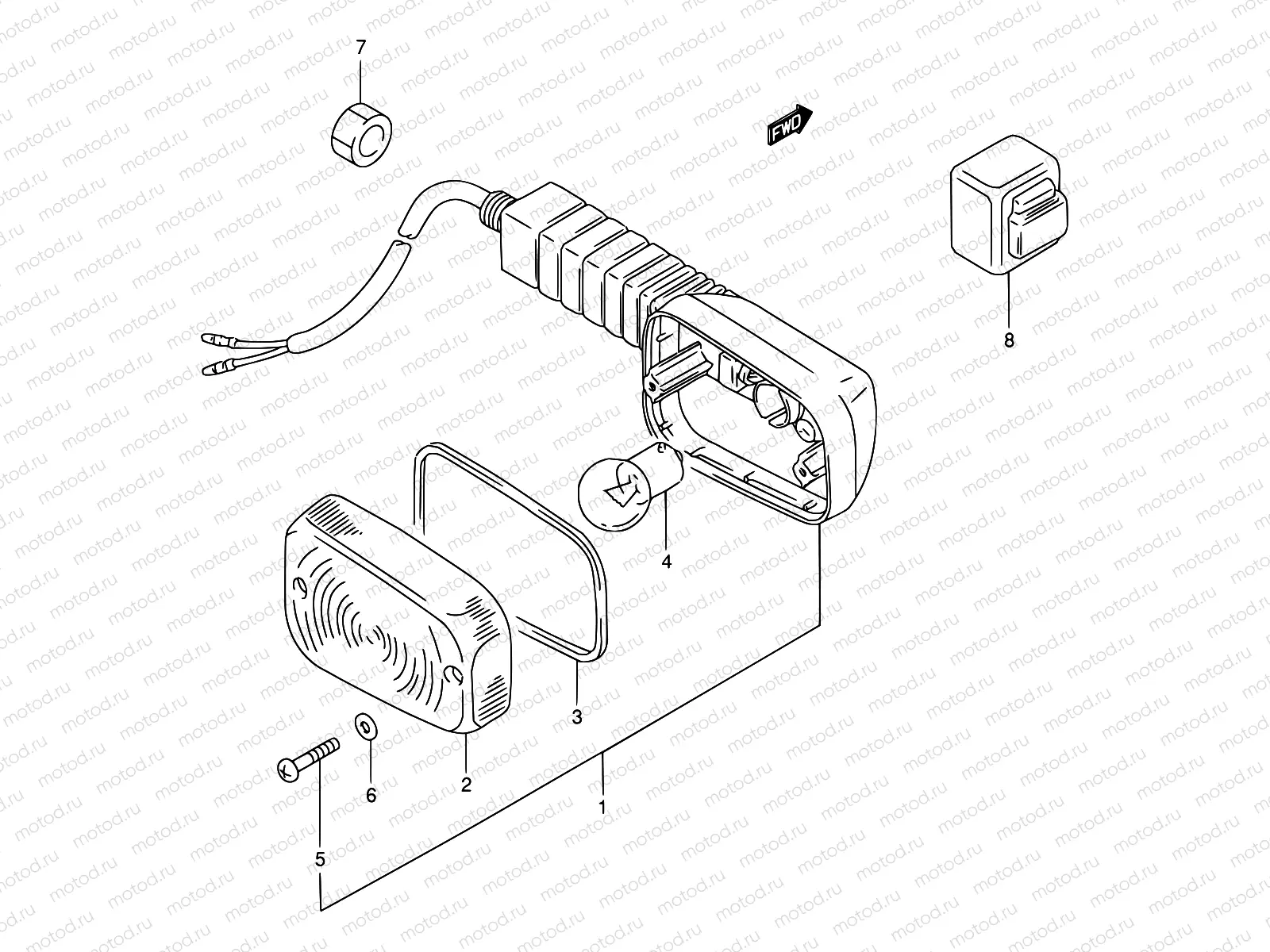 18 - REAR TURNSIGNAL LAMP