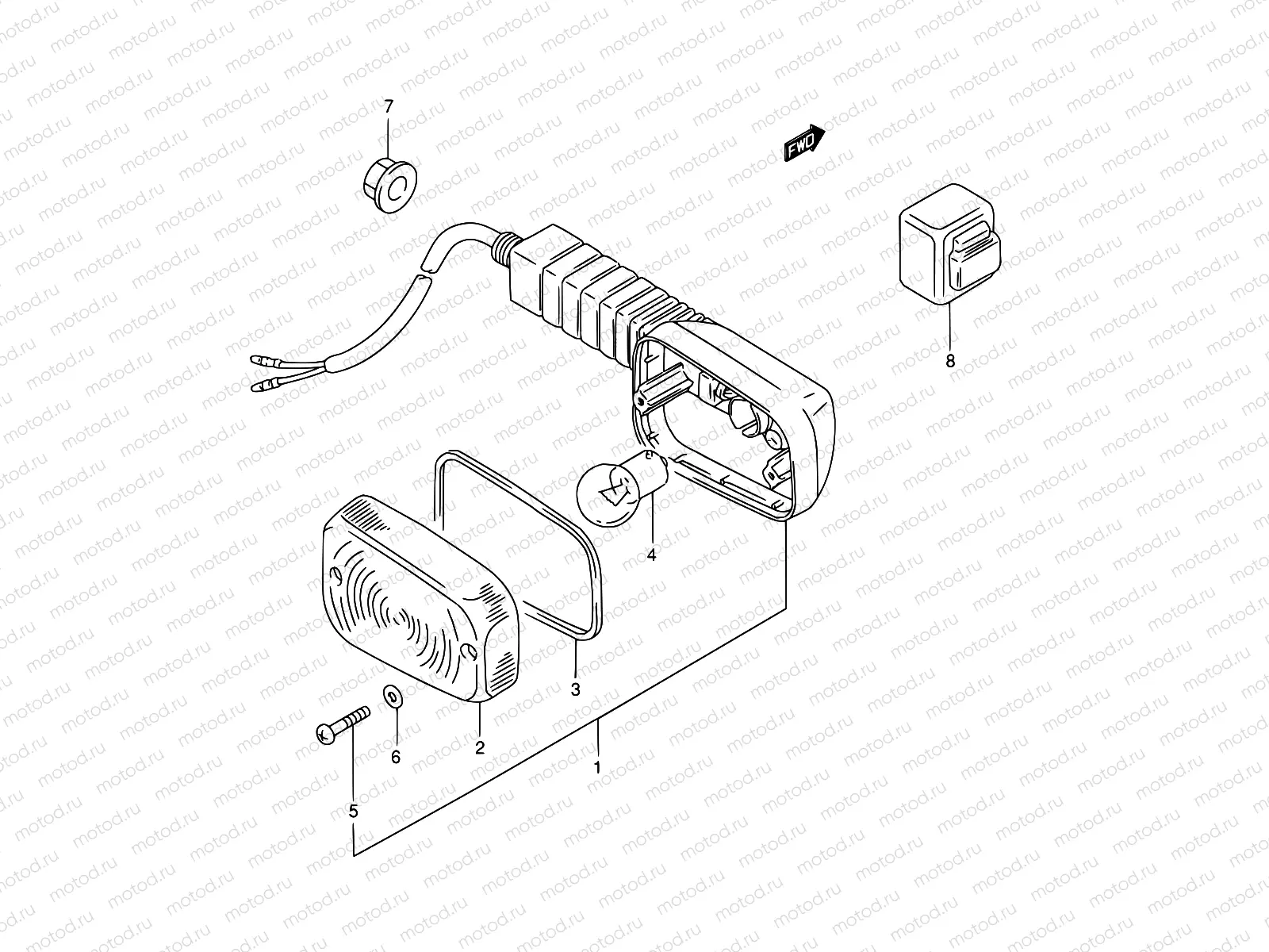 18 - REAR TURNSIGNAL LAMP