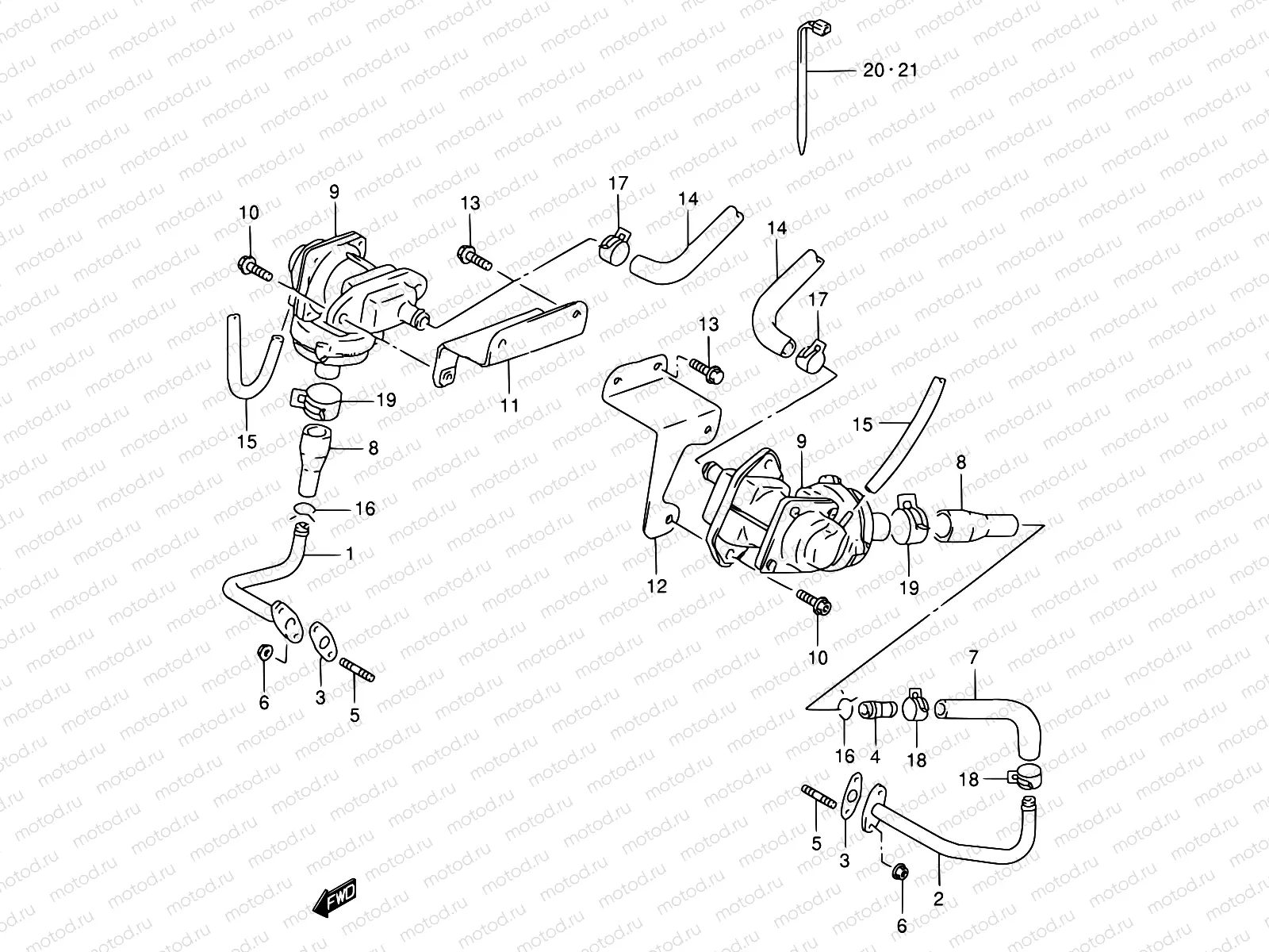 18 - SECOND AIR (E18,E39 ~F.NO.VS52A-100507)