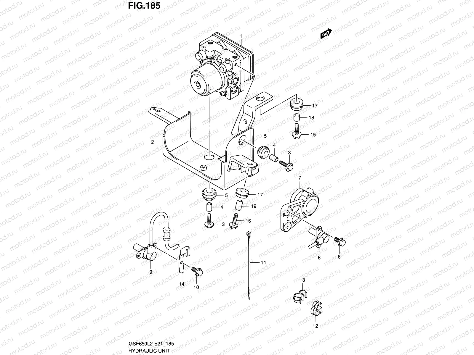 185 - HYDRAULIC UNIT (GSF650AL2 E21)